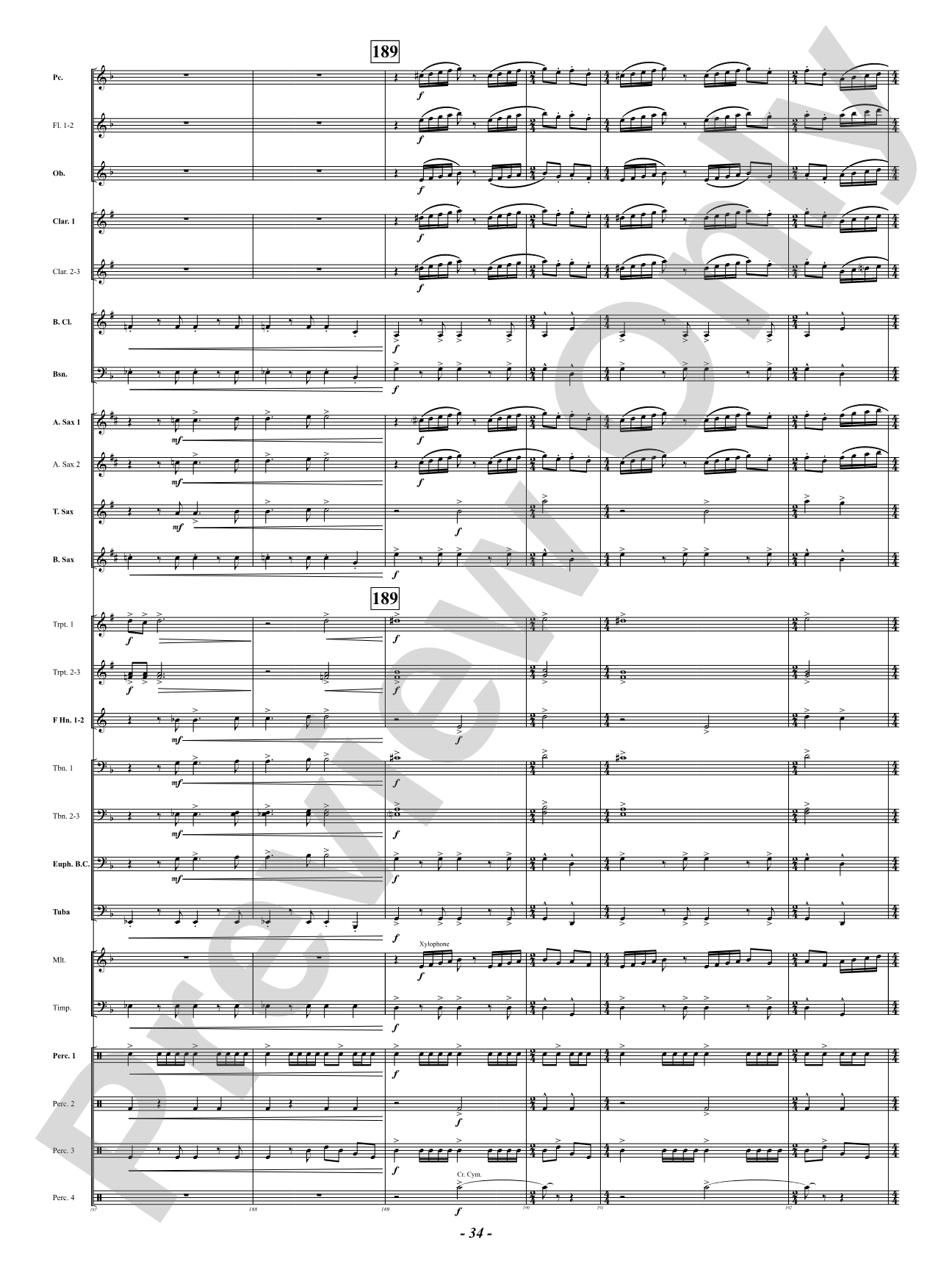 Prophetic Dances: Concert Band Conductor Score & Parts