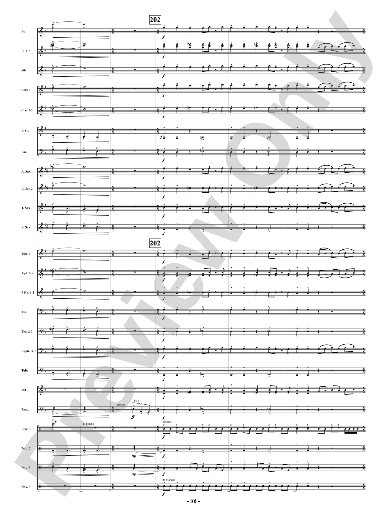 Prophetic Dances: Concert Band Conductor Score & Parts