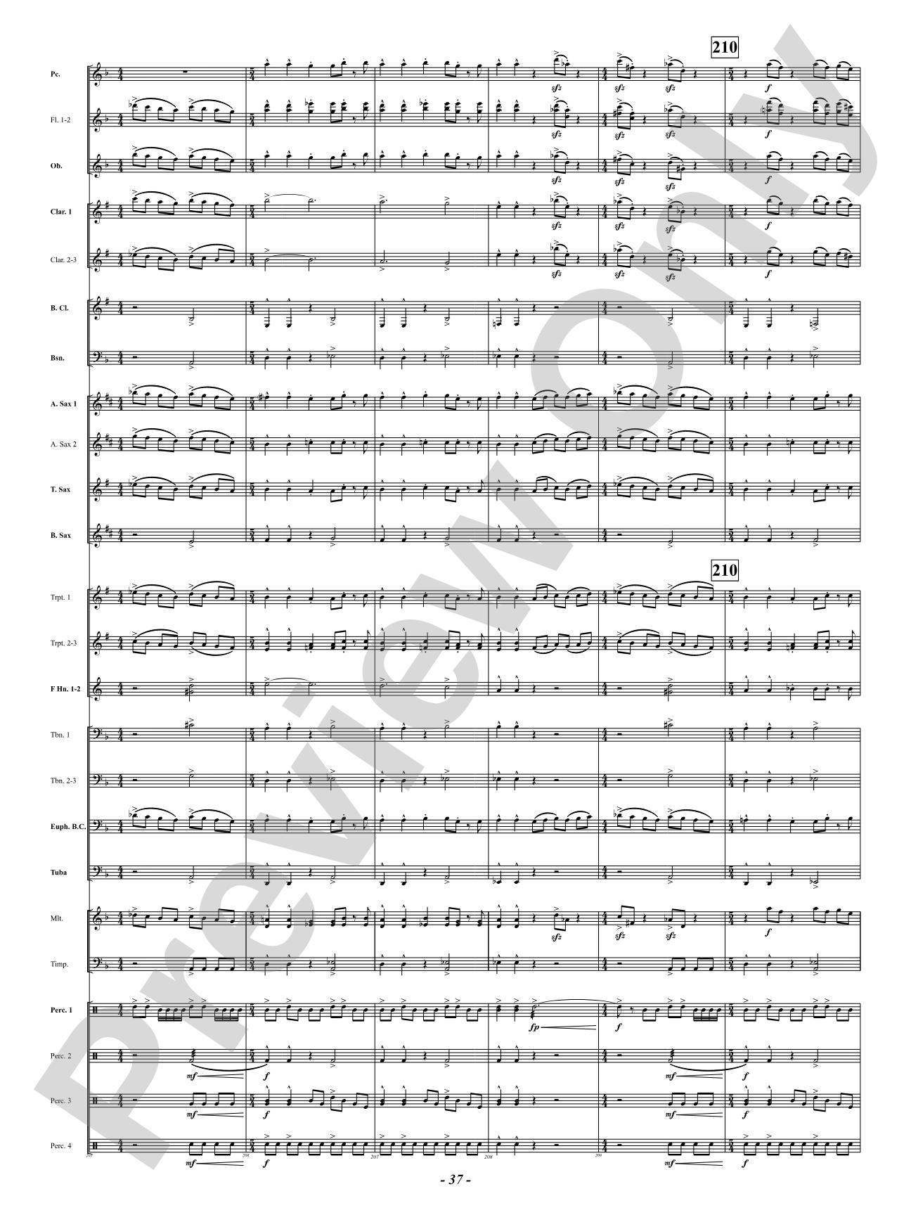 Prophetic Dances: Concert Band Conductor Score & Parts