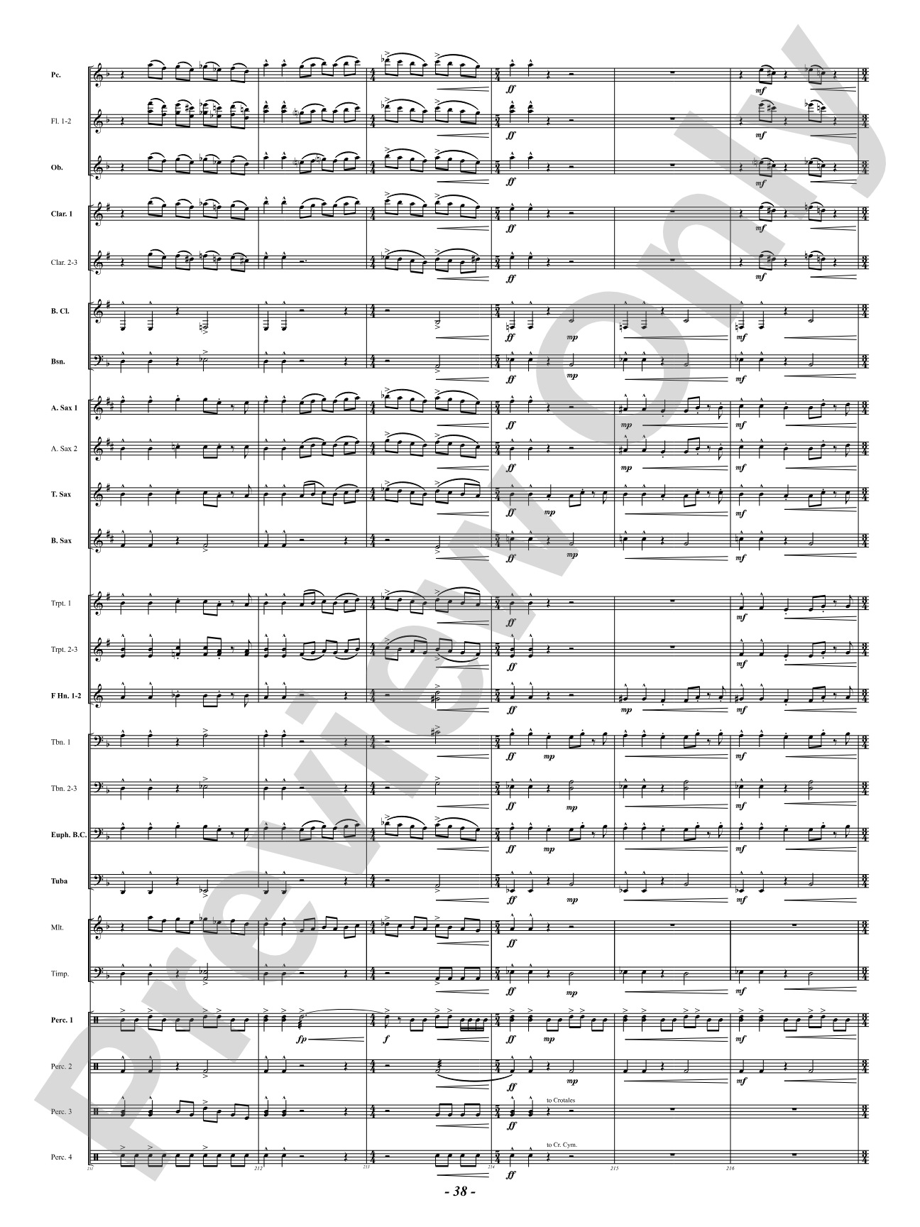 Prophetic Dances: Concert Band Conductor Score & Parts