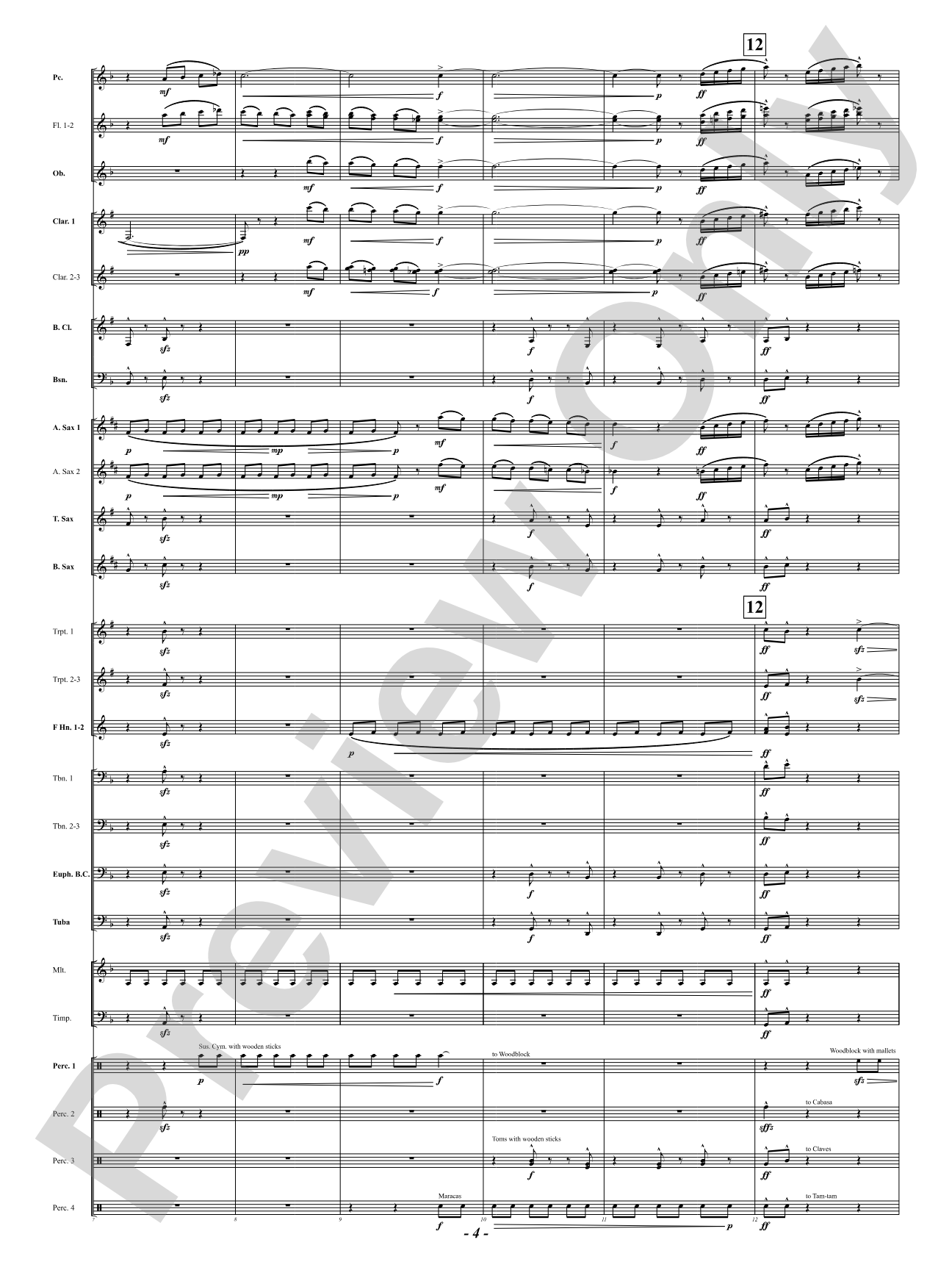 Prophetic Dances: Concert Band Conductor Score & Parts
