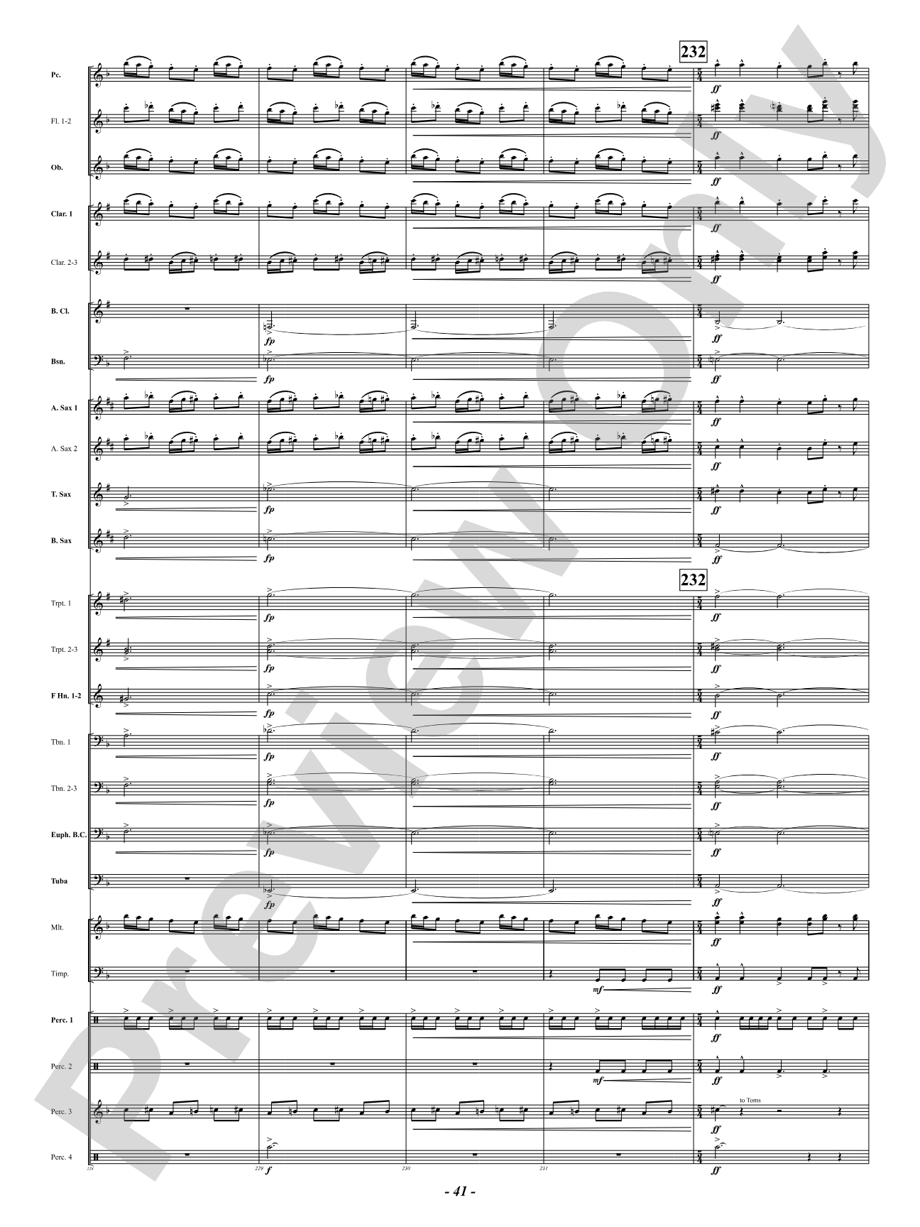 Prophetic Dances: Concert Band Conductor Score & Parts