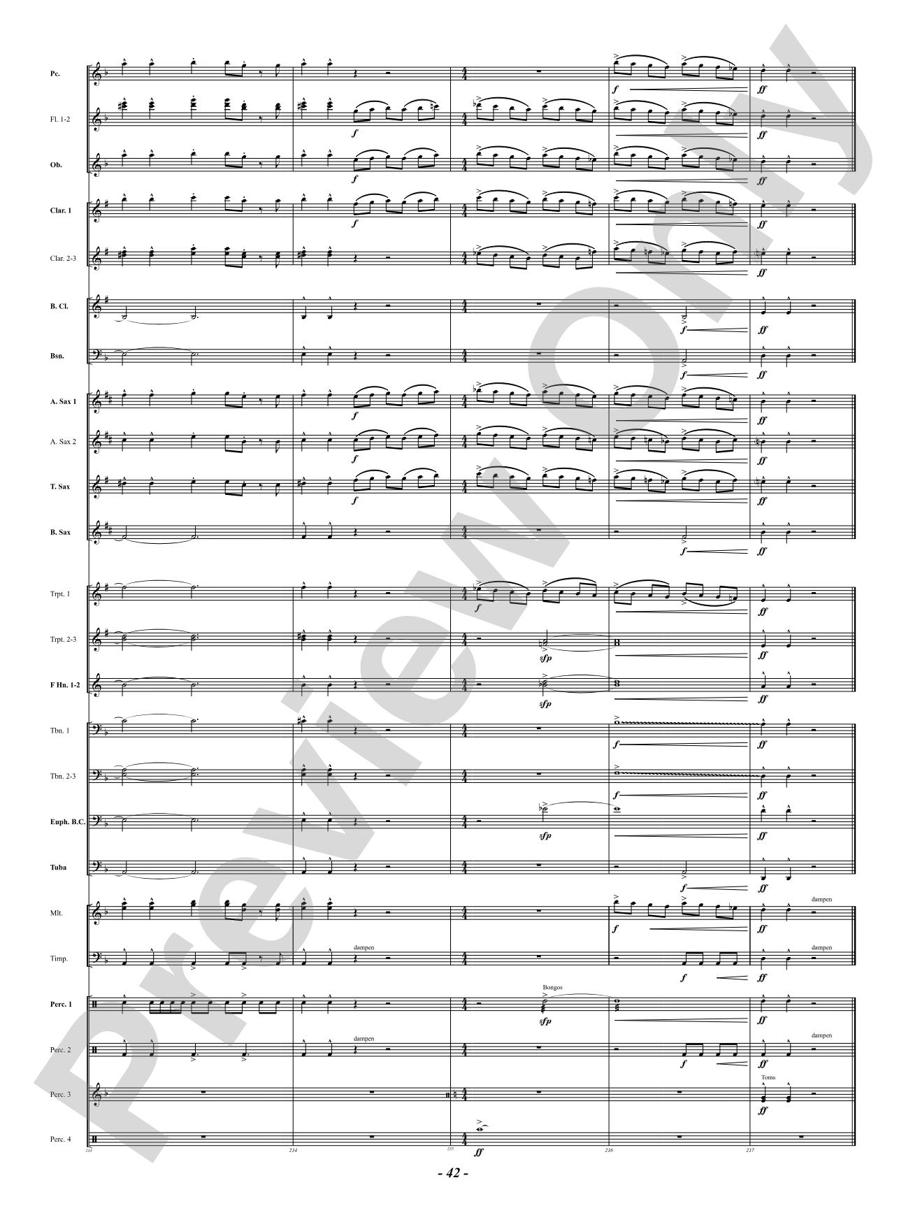 Prophetic Dances: Concert Band Conductor Score & Parts