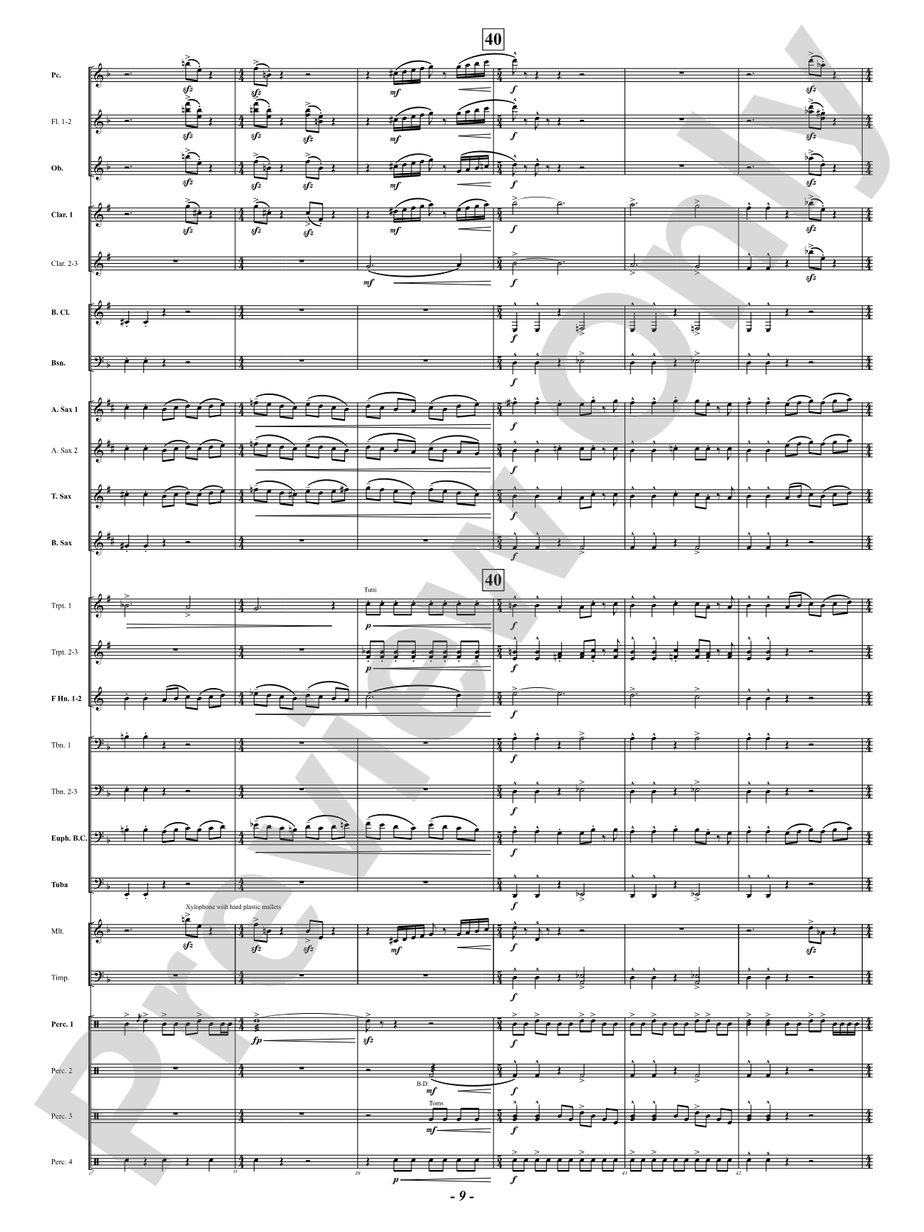 Prophetic Dances: Concert Band Conductor Score & Parts