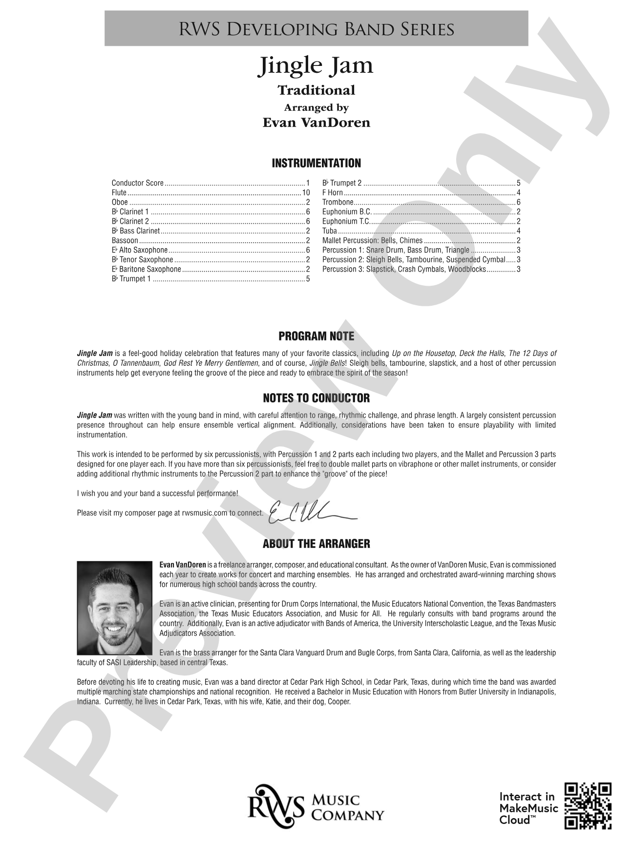 Jingle Jam: Concert Band Conductor Score & Parts