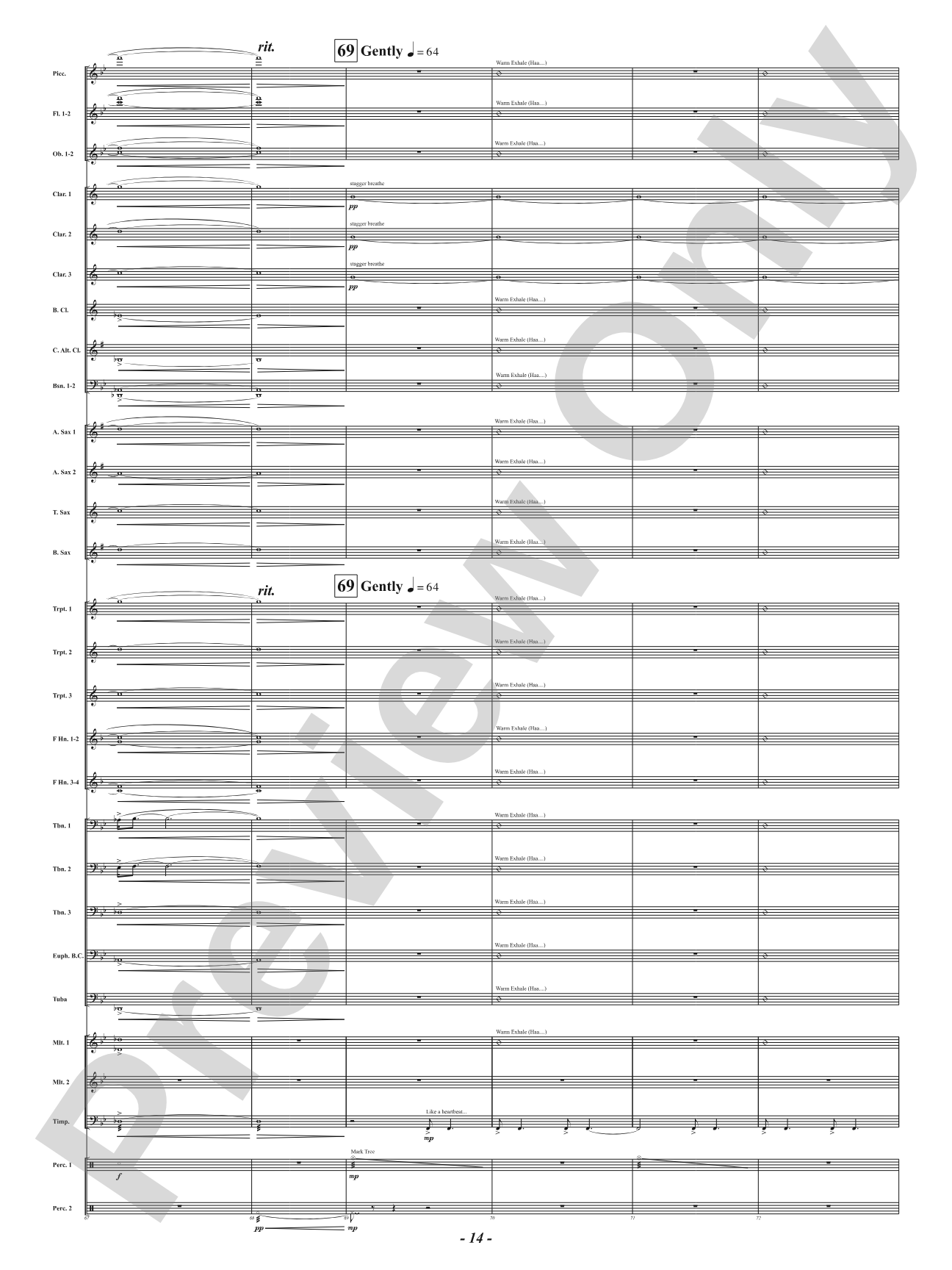 A Legacy of Hope: Score