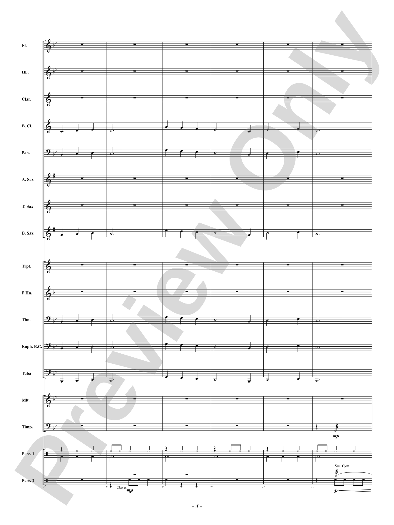 Treasure Map: Concert Band Conductor Score & Parts