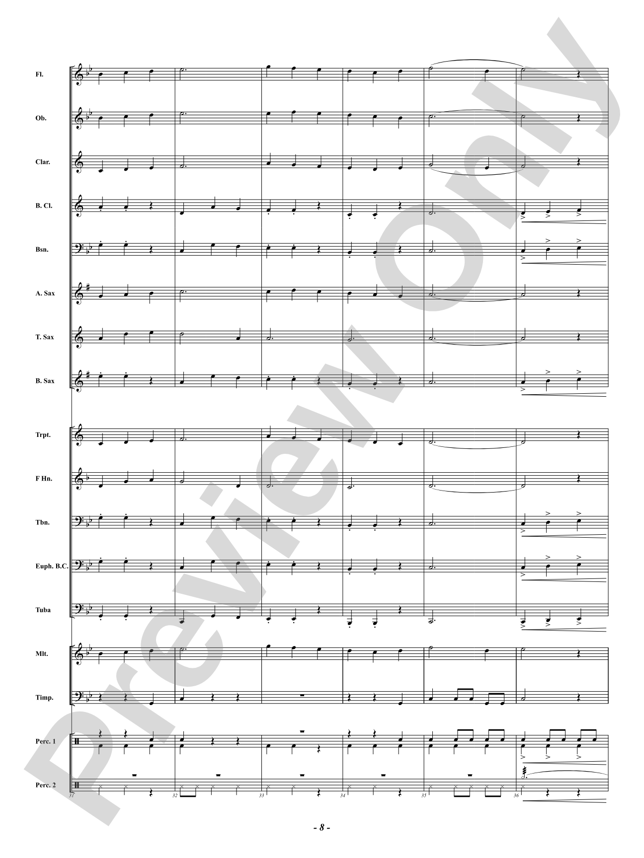 Treasure Map: Concert Band Conductor Score & Parts