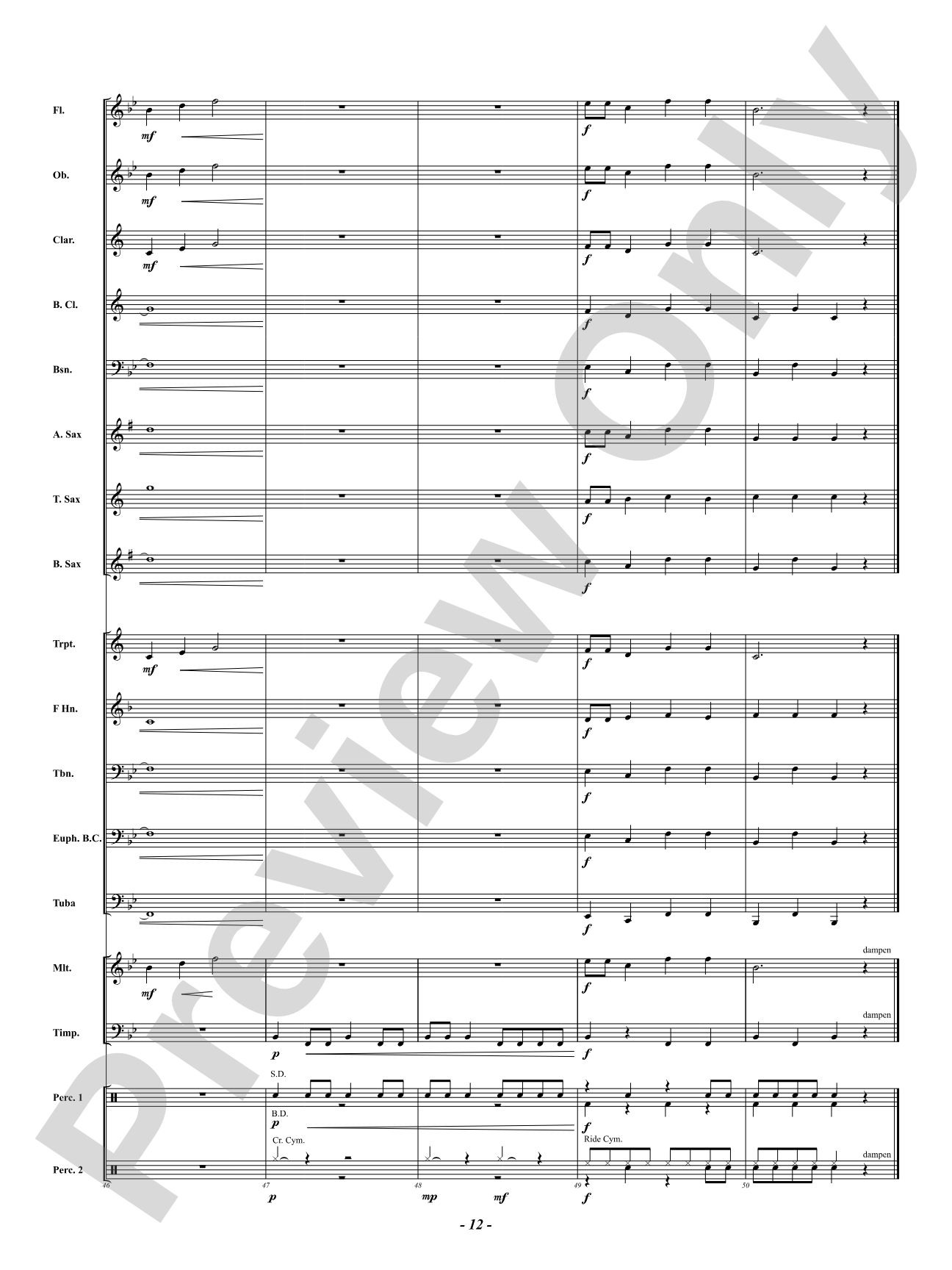 Rock Solid: Concert Band Conductor Score & Parts
