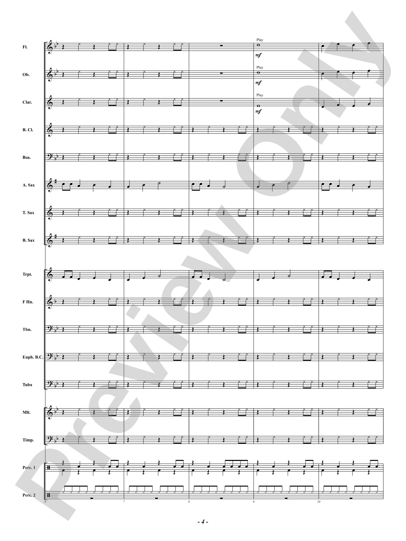 Rock Solid: Concert Band Conductor Score & Parts