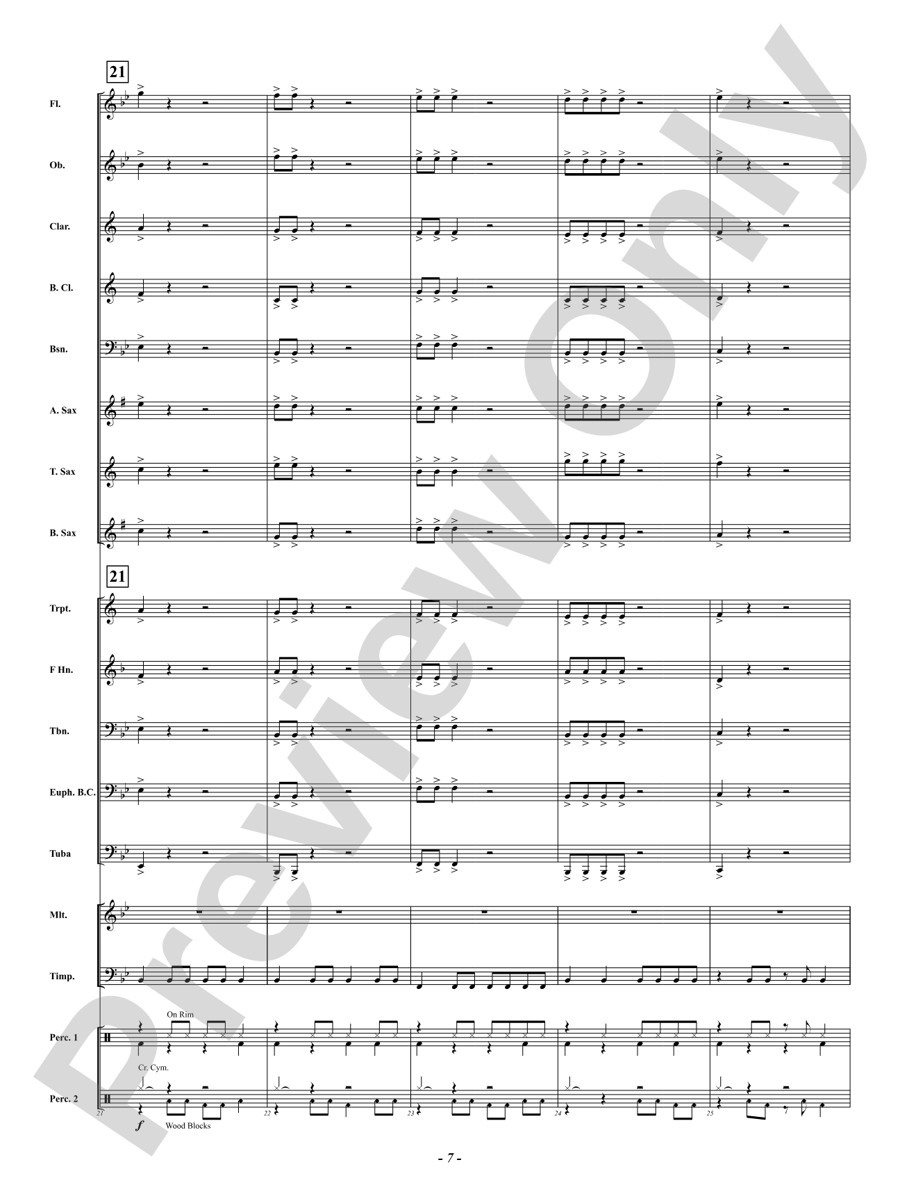 Rock Solid: Concert Band Conductor Score & Parts