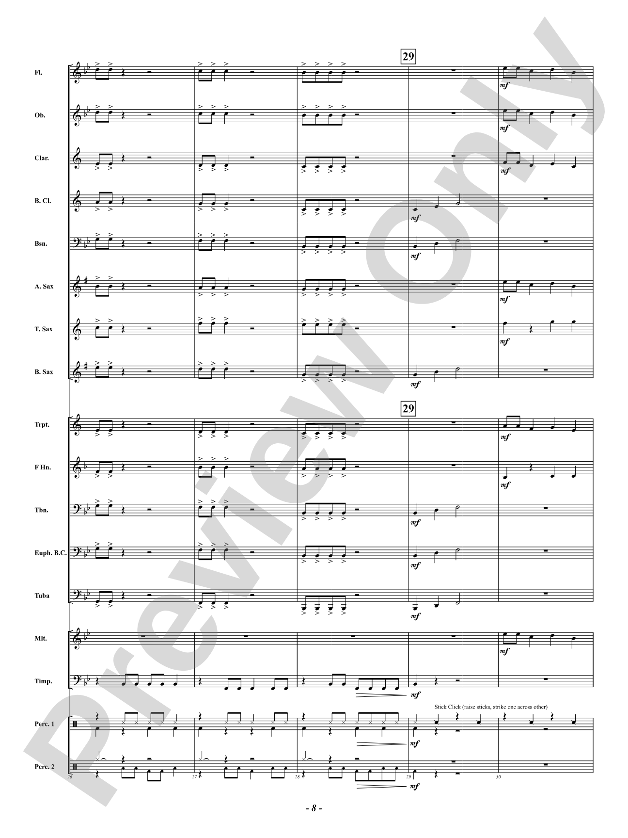 Rock Solid: Concert Band Conductor Score & Parts