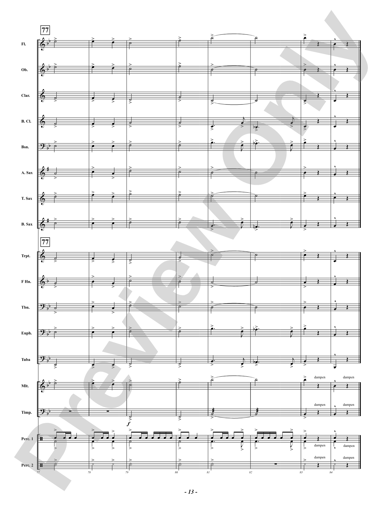 Courage and Bravery (Concert March): Concert Band Conductor Score & Parts