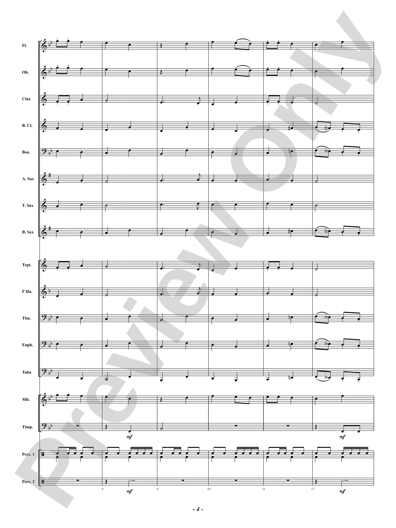 Courage and Bravery (Concert March): Concert Band Conductor Score & Parts