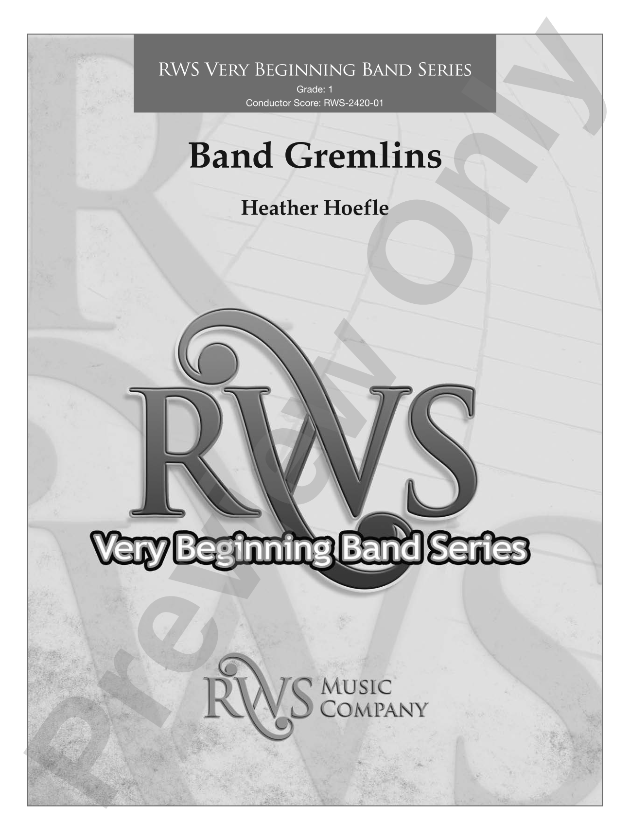 Band Gremlins: Concert Band Conductor Score & Parts