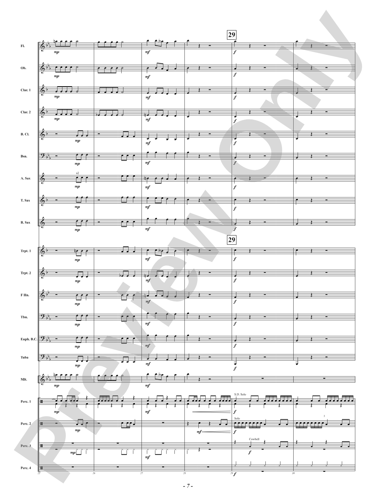 Surfin' Santa: Concert Band Conductor Score & Parts