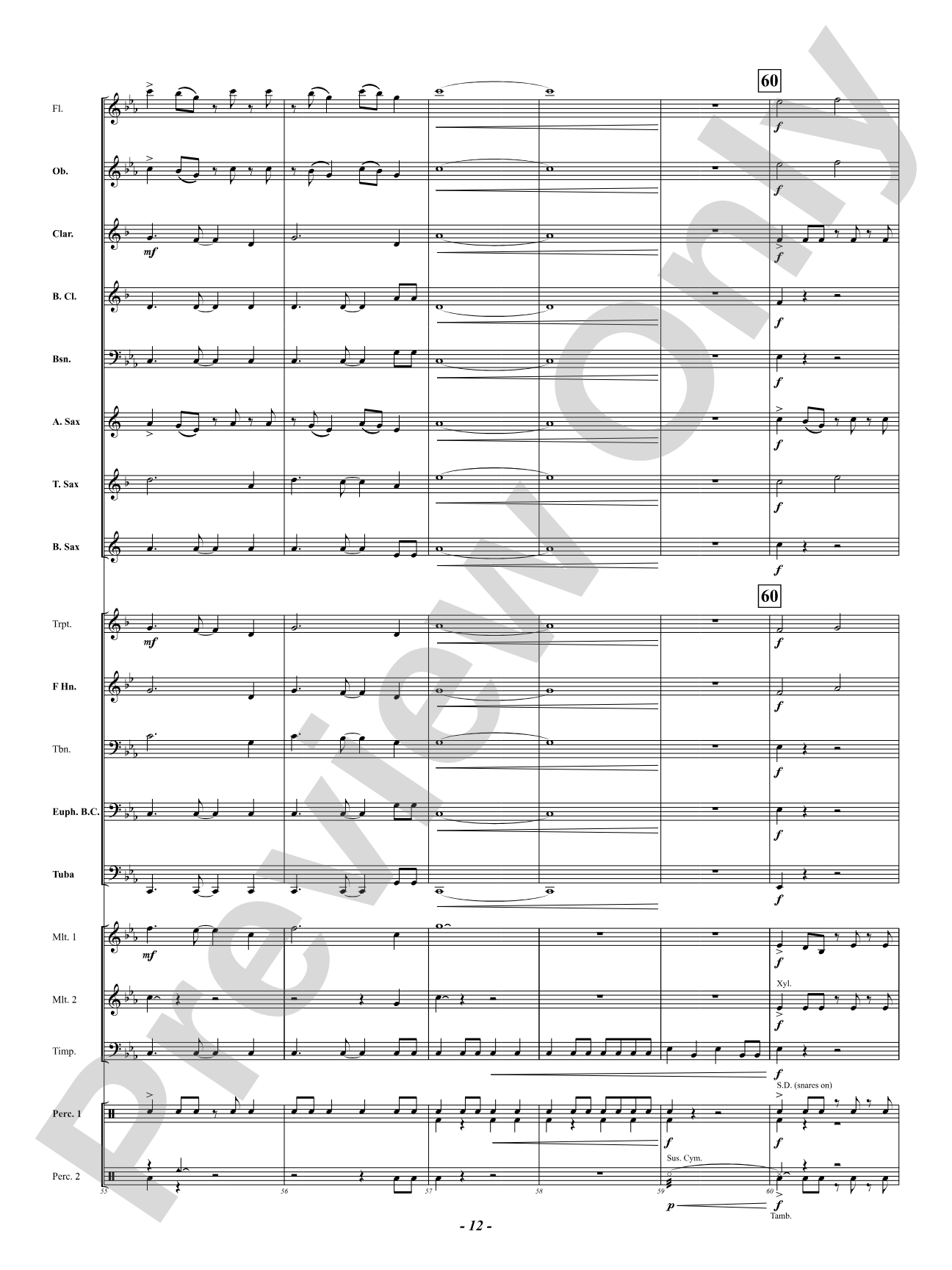 Perseverance: Concert Band Conductor Score & Parts