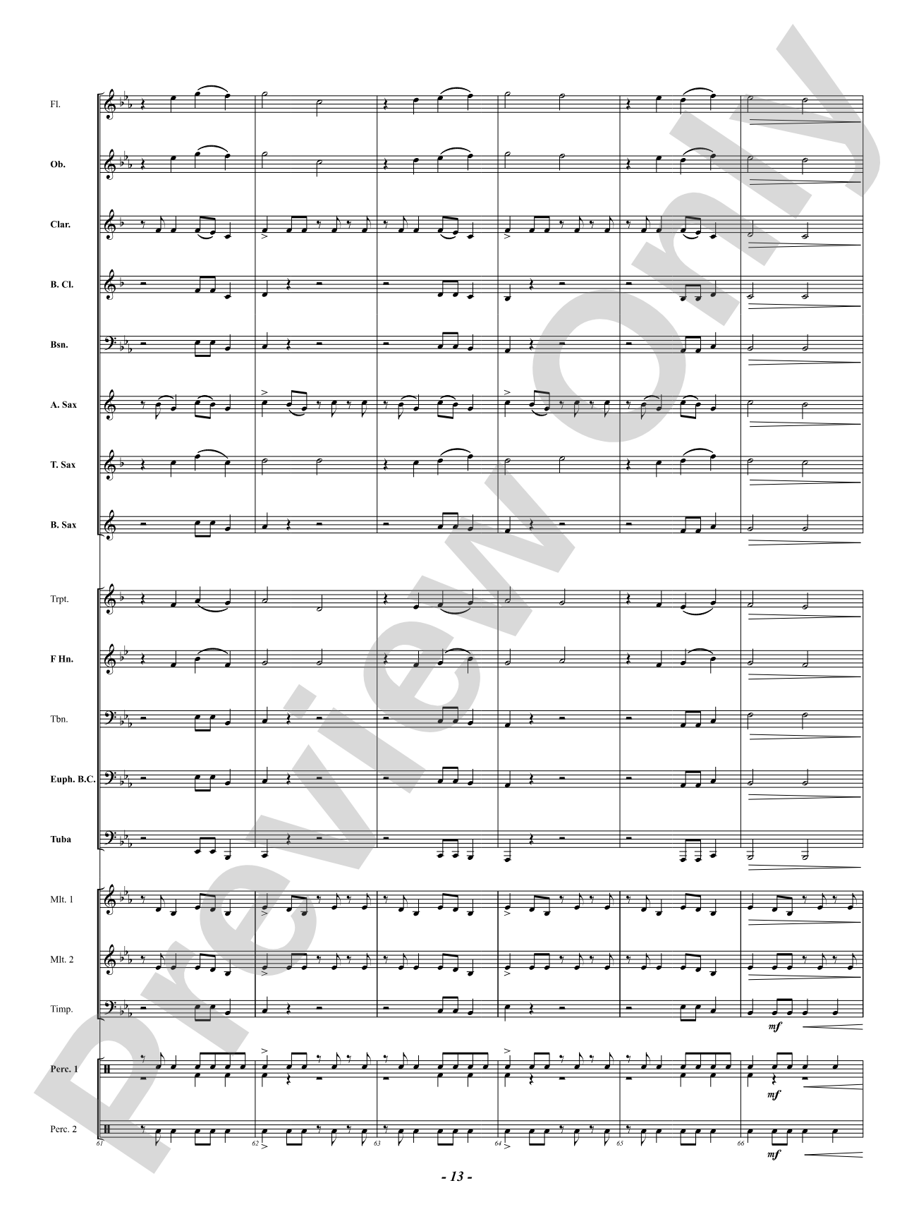 Perseverance: Concert Band Conductor Score & Parts
