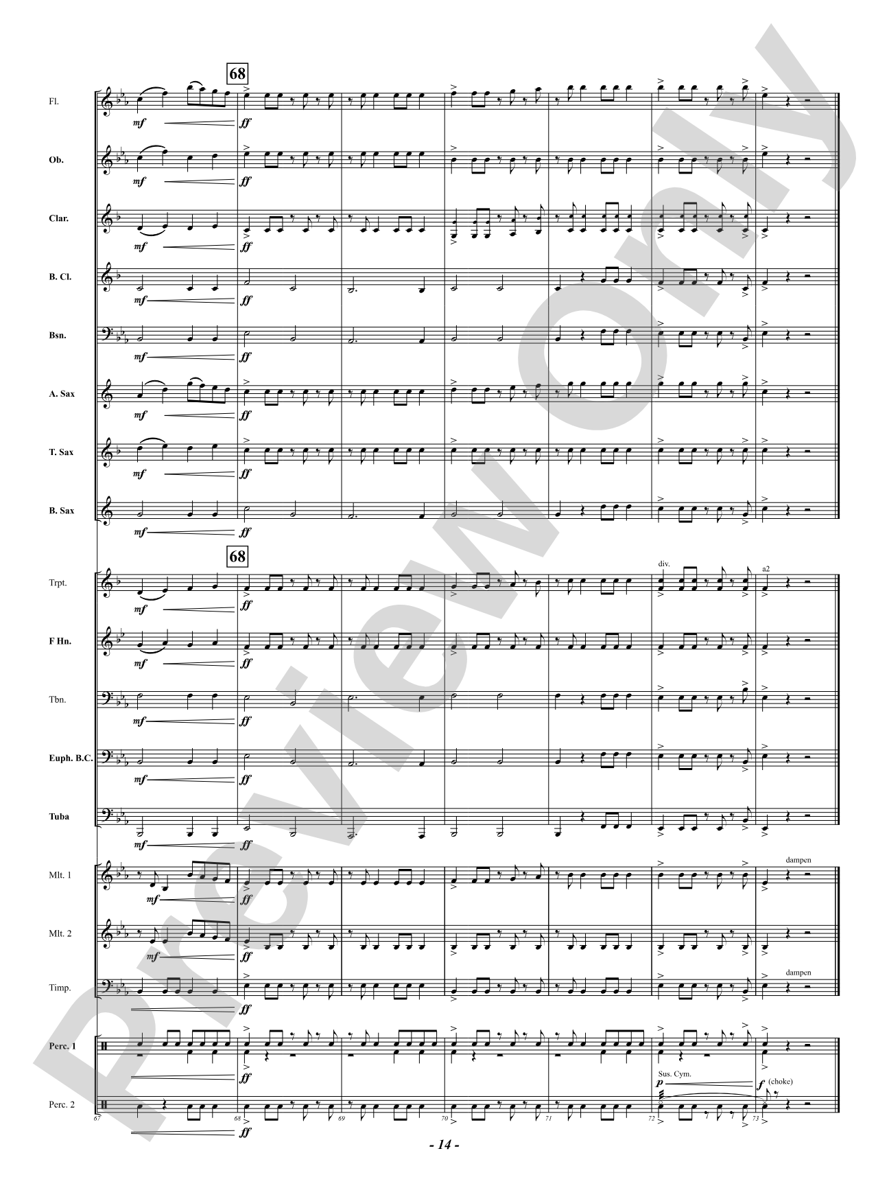 Perseverance: Concert Band Conductor Score & Parts