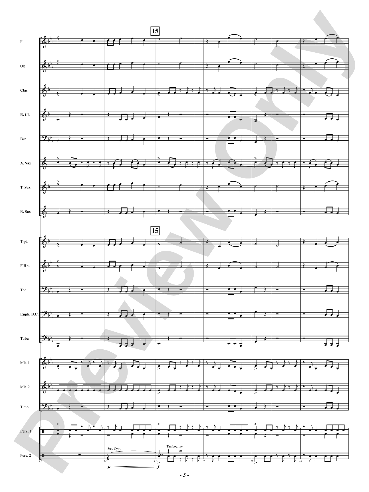 Perseverance: Concert Band Conductor Score & Parts