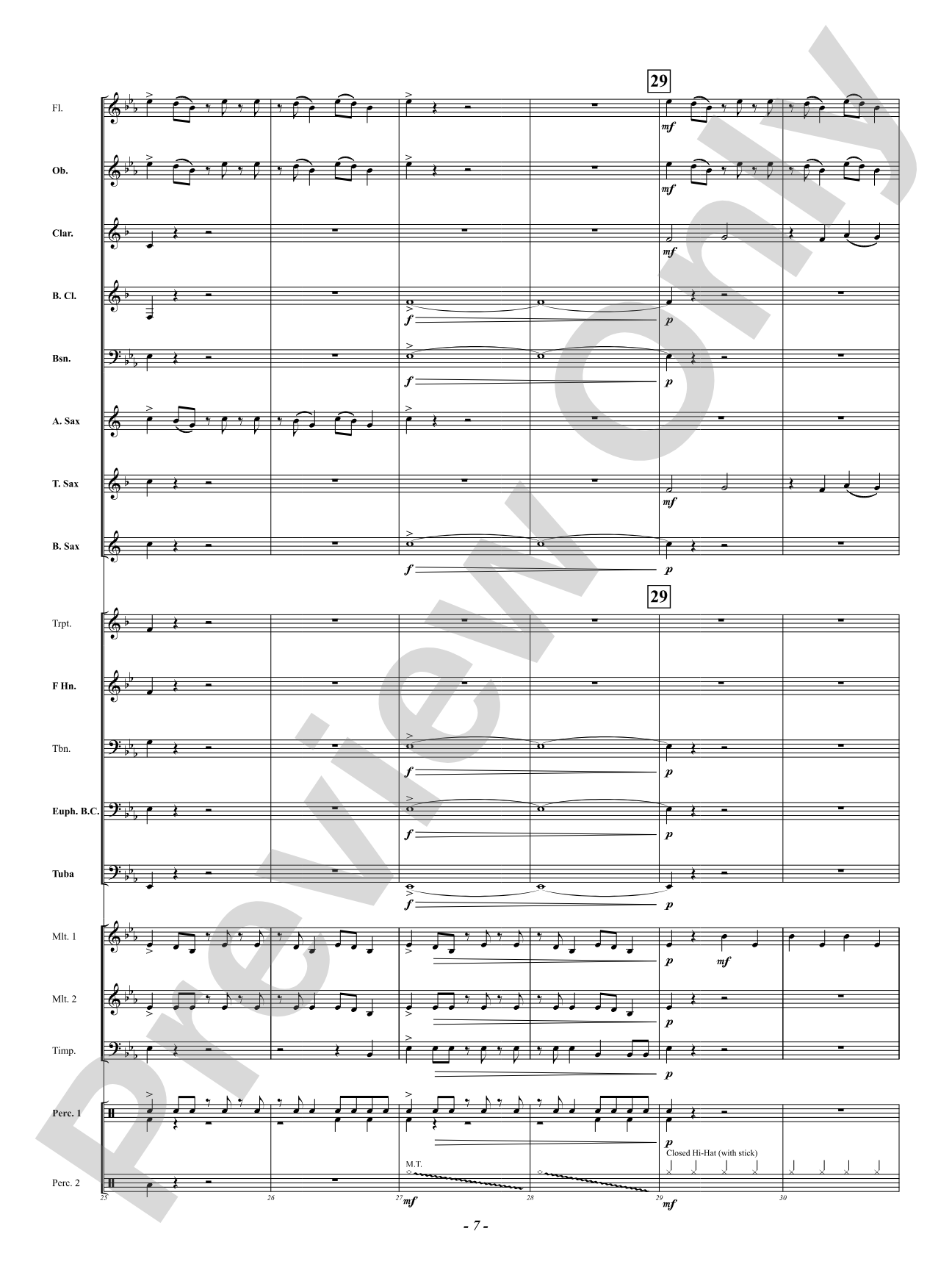 Perseverance: Concert Band Conductor Score & Parts