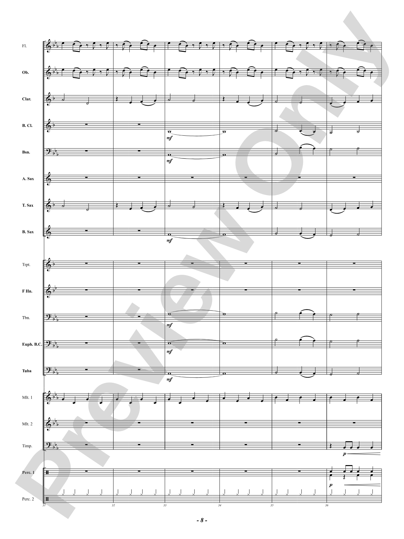 Perseverance: Concert Band Conductor Score & Parts