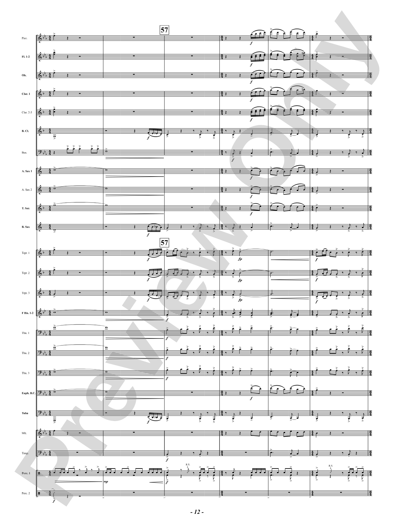 Sound Paints the Sky: Concert Band Conductor Score & Parts