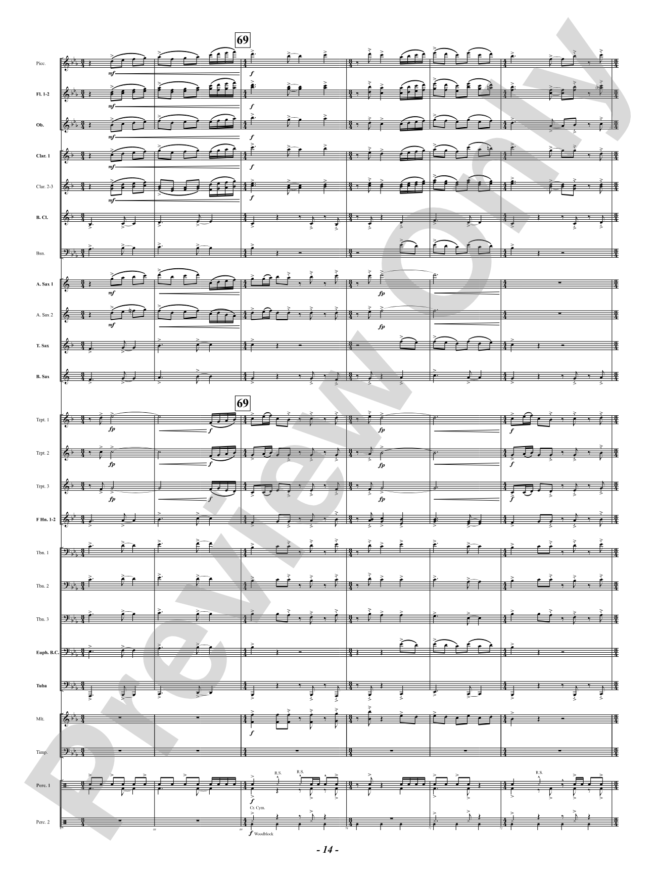 Sound Paints the Sky: Concert Band Conductor Score & Parts