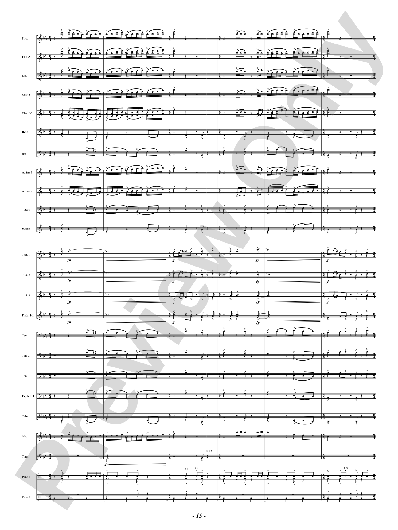 Sound Paints the Sky: Concert Band Conductor Score & Parts