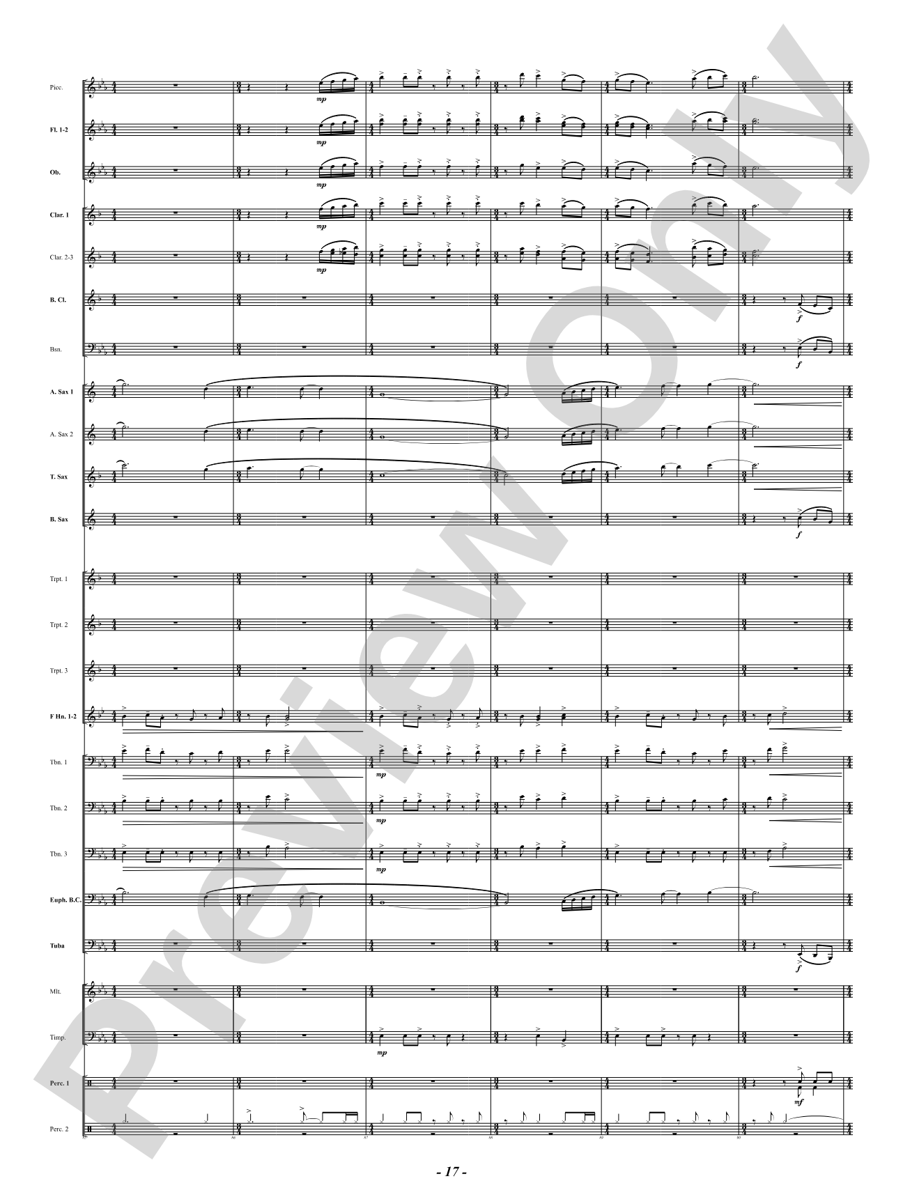 Sound Paints the Sky: Concert Band Conductor Score & Parts