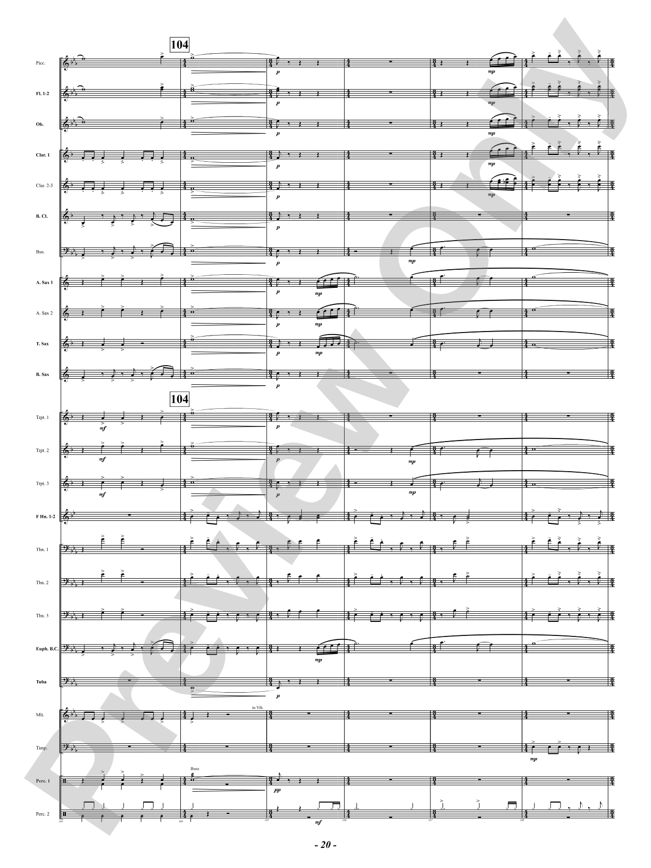 Sound Paints the Sky: Concert Band Conductor Score & Parts