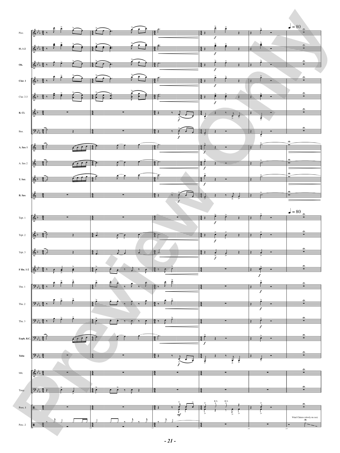 Sound Paints the Sky: Concert Band Conductor Score & Parts