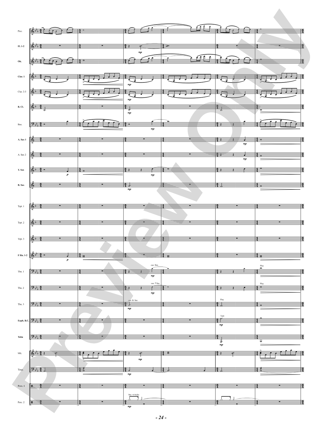 Sound Paints the Sky: Concert Band Conductor Score & Parts