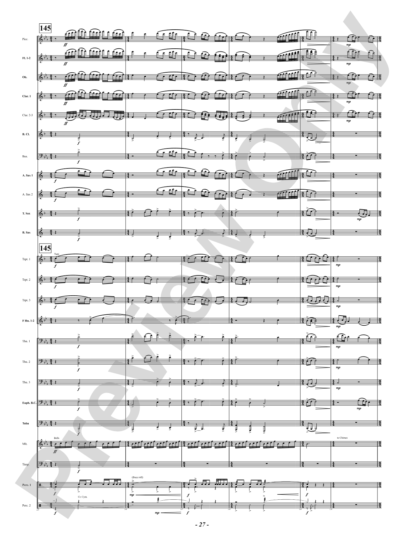 Sound Paints the Sky: Concert Band Conductor Score & Parts