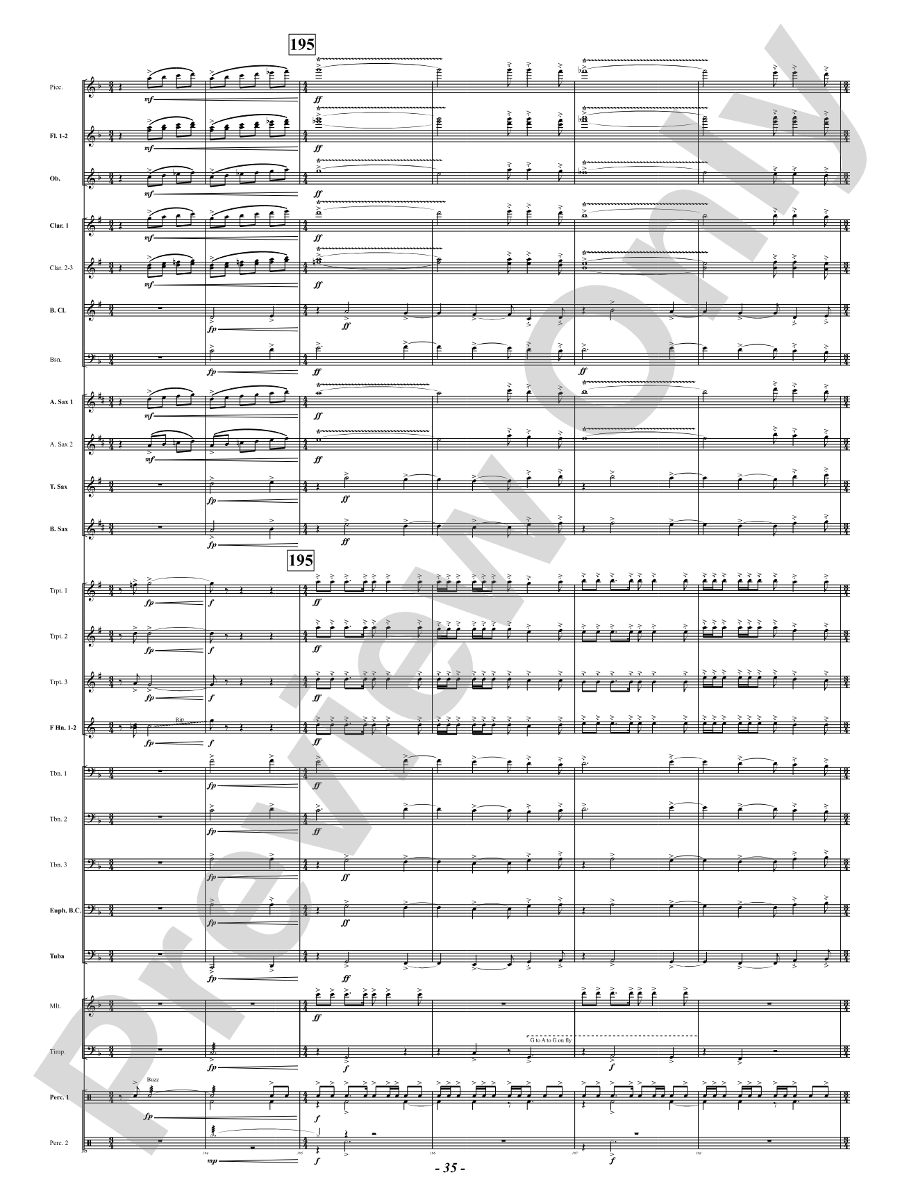 Sound Paints the Sky: Concert Band Conductor Score & Parts
