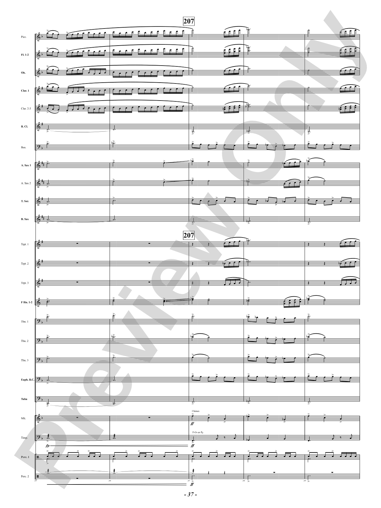Sound Paints the Sky: Concert Band Conductor Score & Parts