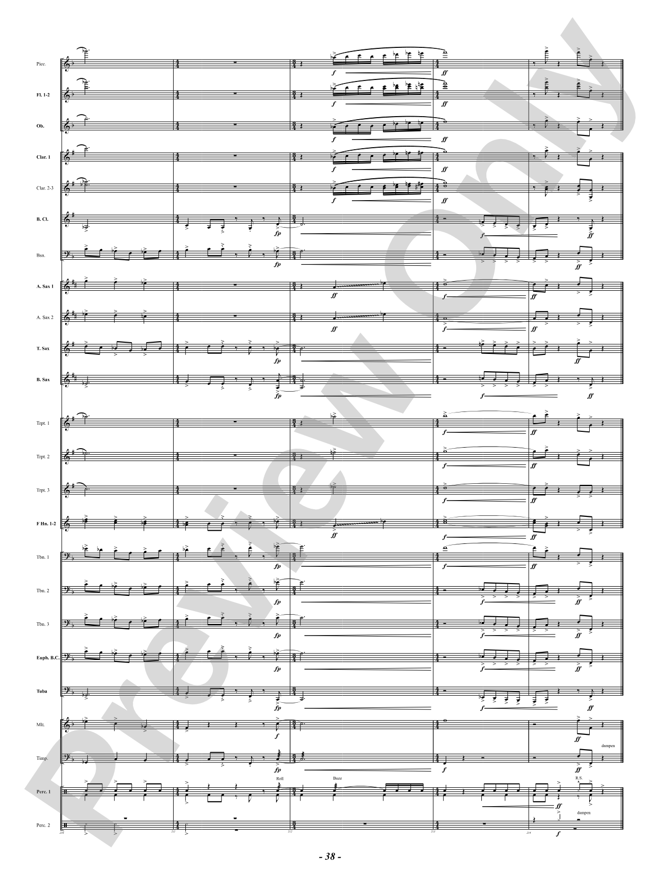 Sound Paints the Sky: Concert Band Conductor Score & Parts