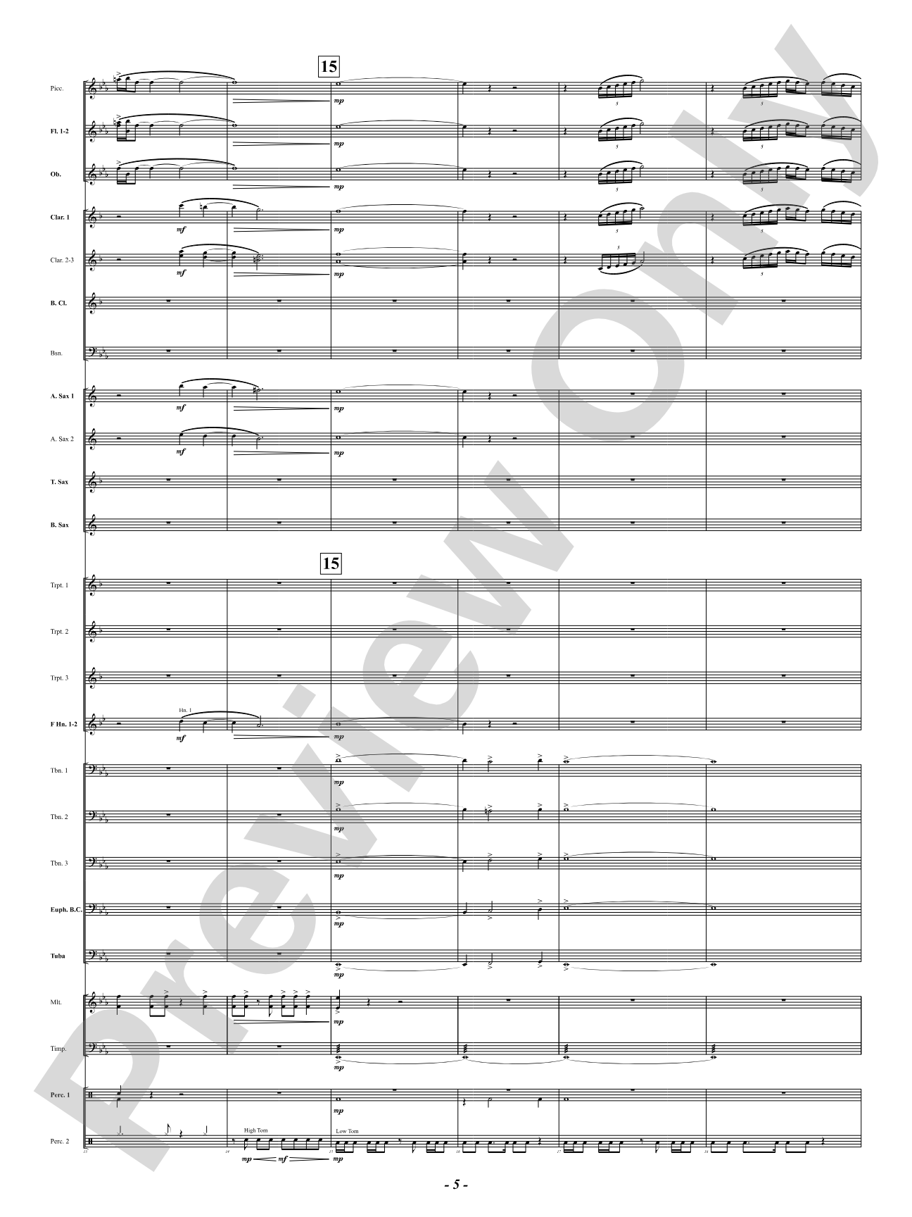 Sound Paints the Sky: Concert Band Conductor Score & Parts
