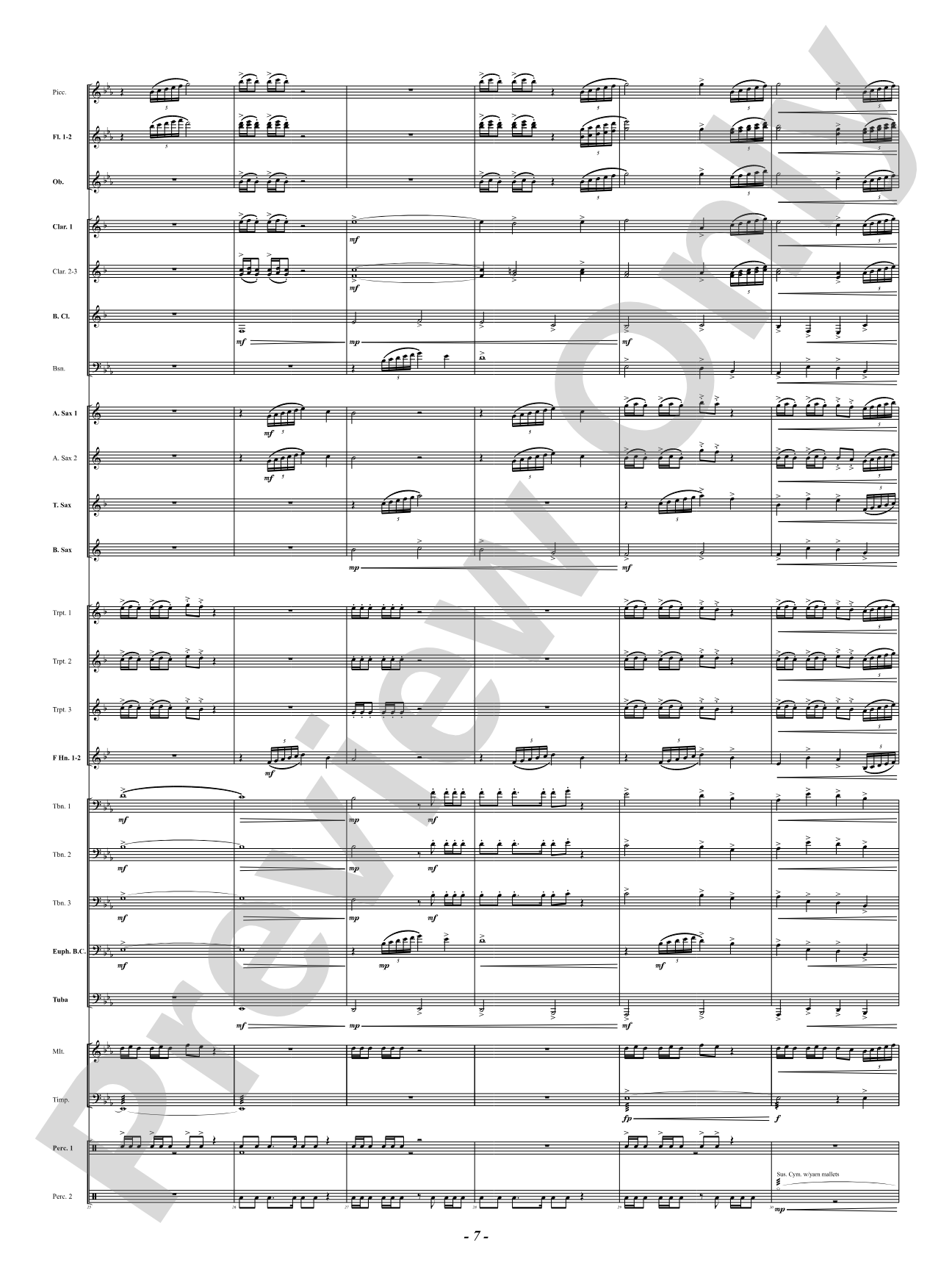 Sound Paints the Sky: Concert Band Conductor Score & Parts