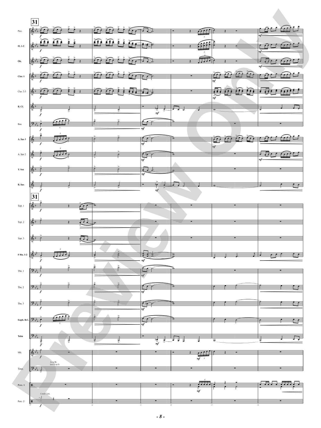 Sound Paints the Sky: Concert Band Conductor Score & Parts