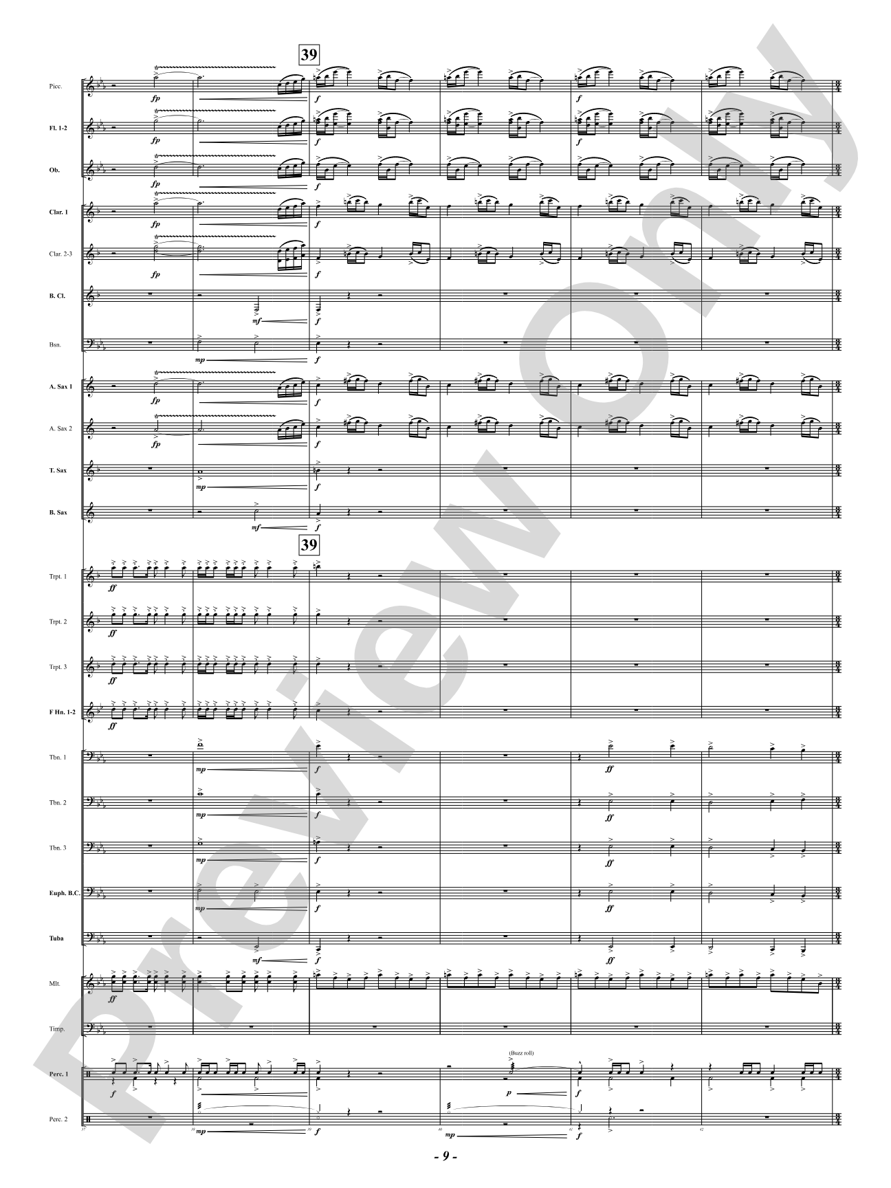 Sound Paints the Sky: Concert Band Conductor Score & Parts