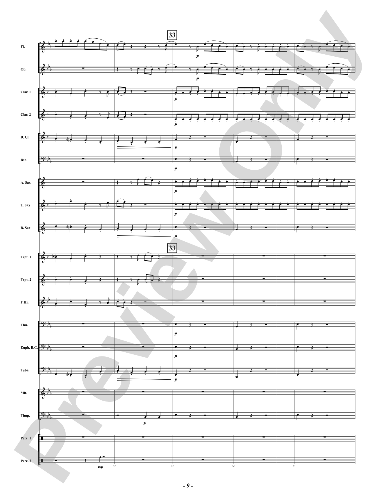 A Little Night Music - (Eine Kleine Nachtmusik): Concert Band Conductor Score & Parts