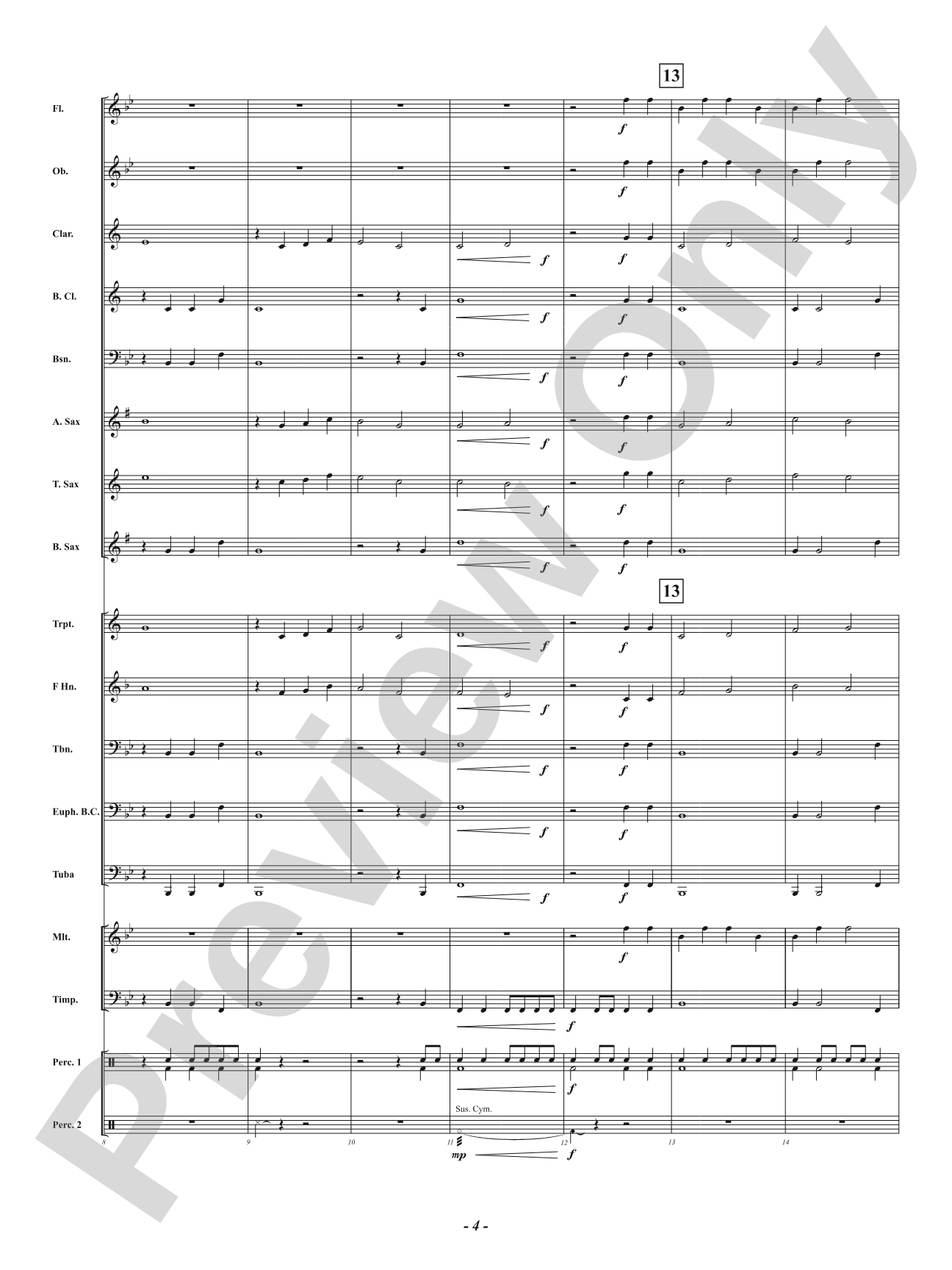 First Fanfare: Concert Band Conductor Score & Parts
