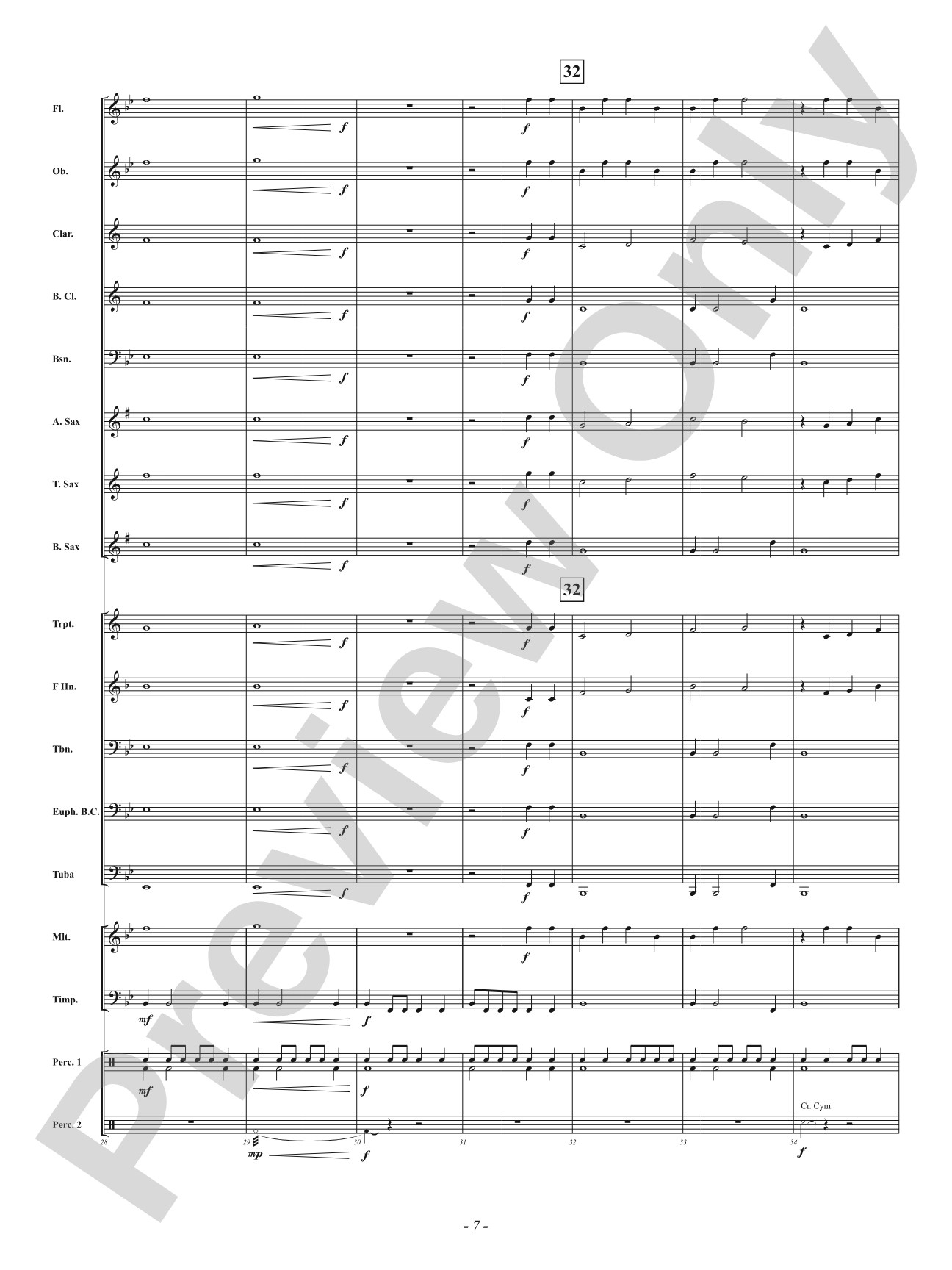 First Fanfare: Concert Band Conductor Score & Parts
