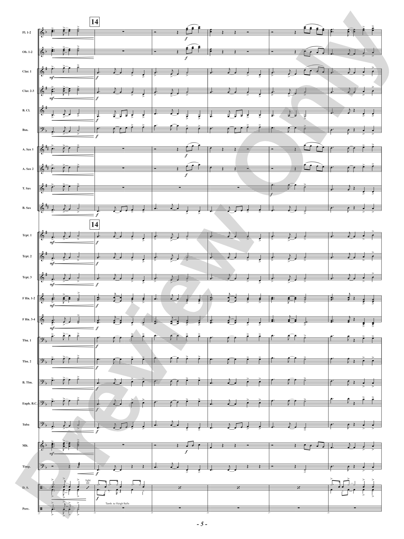 The Holidays in Five: Concert Band Conductor Score & Parts