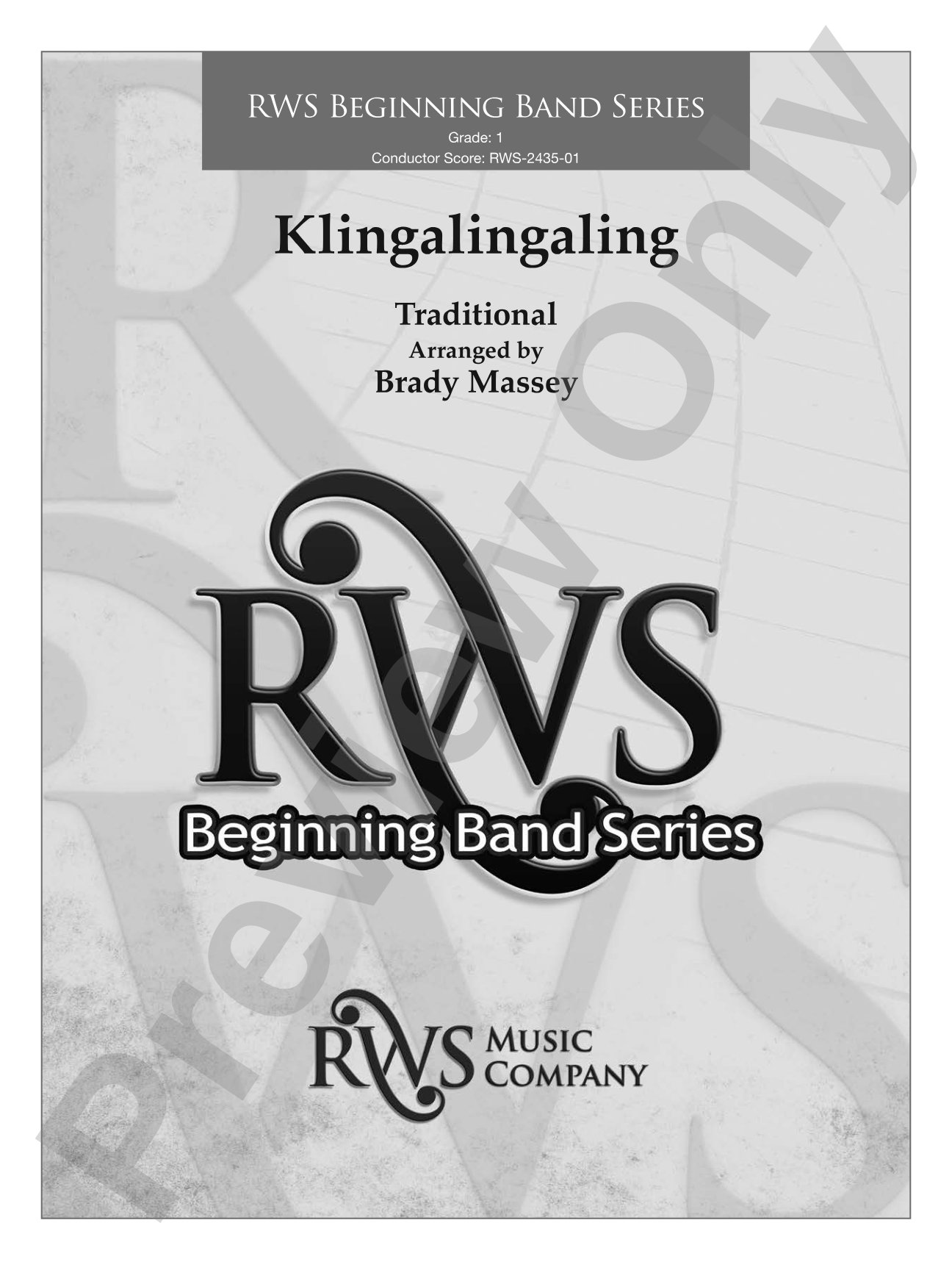 Klingalingaling: Concert Band Conductor Score & Parts