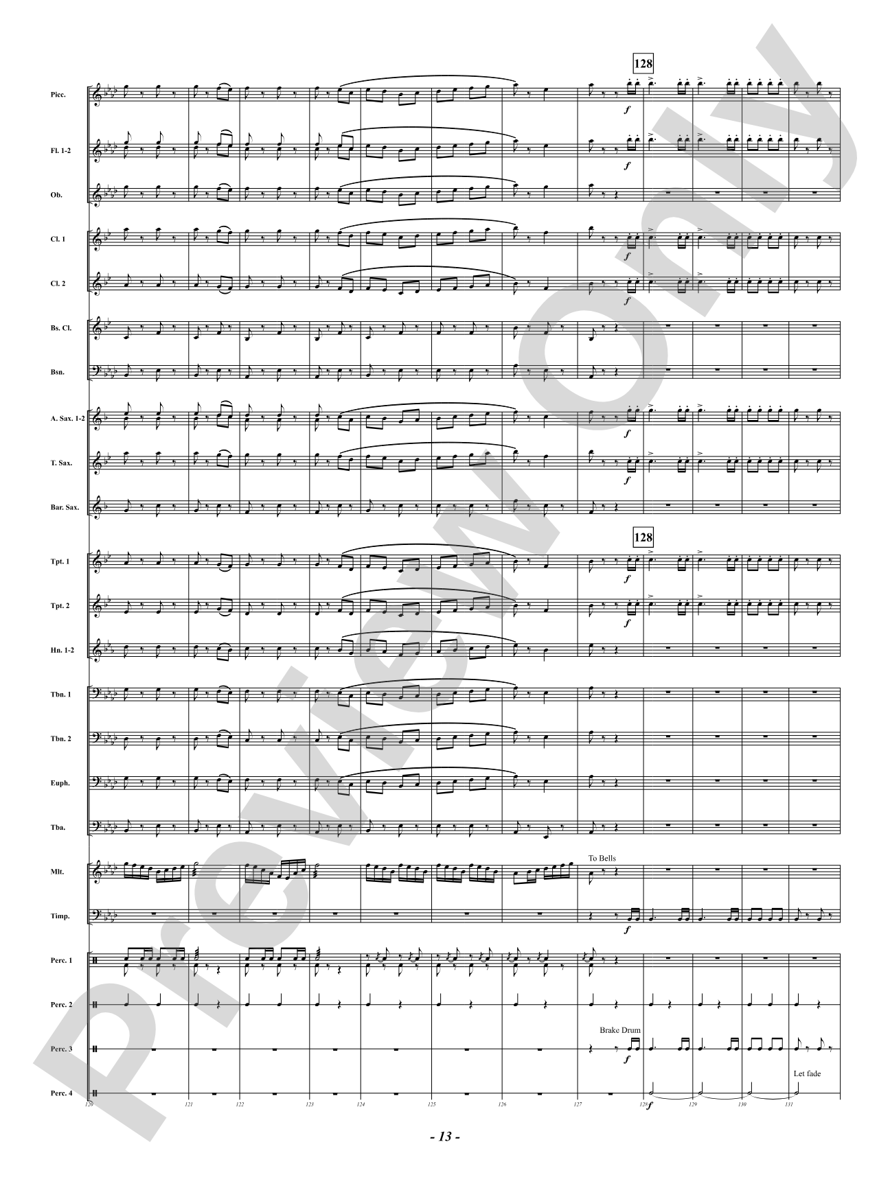 Midnight Fire Alarm: Concert Band Conductor Score & Parts