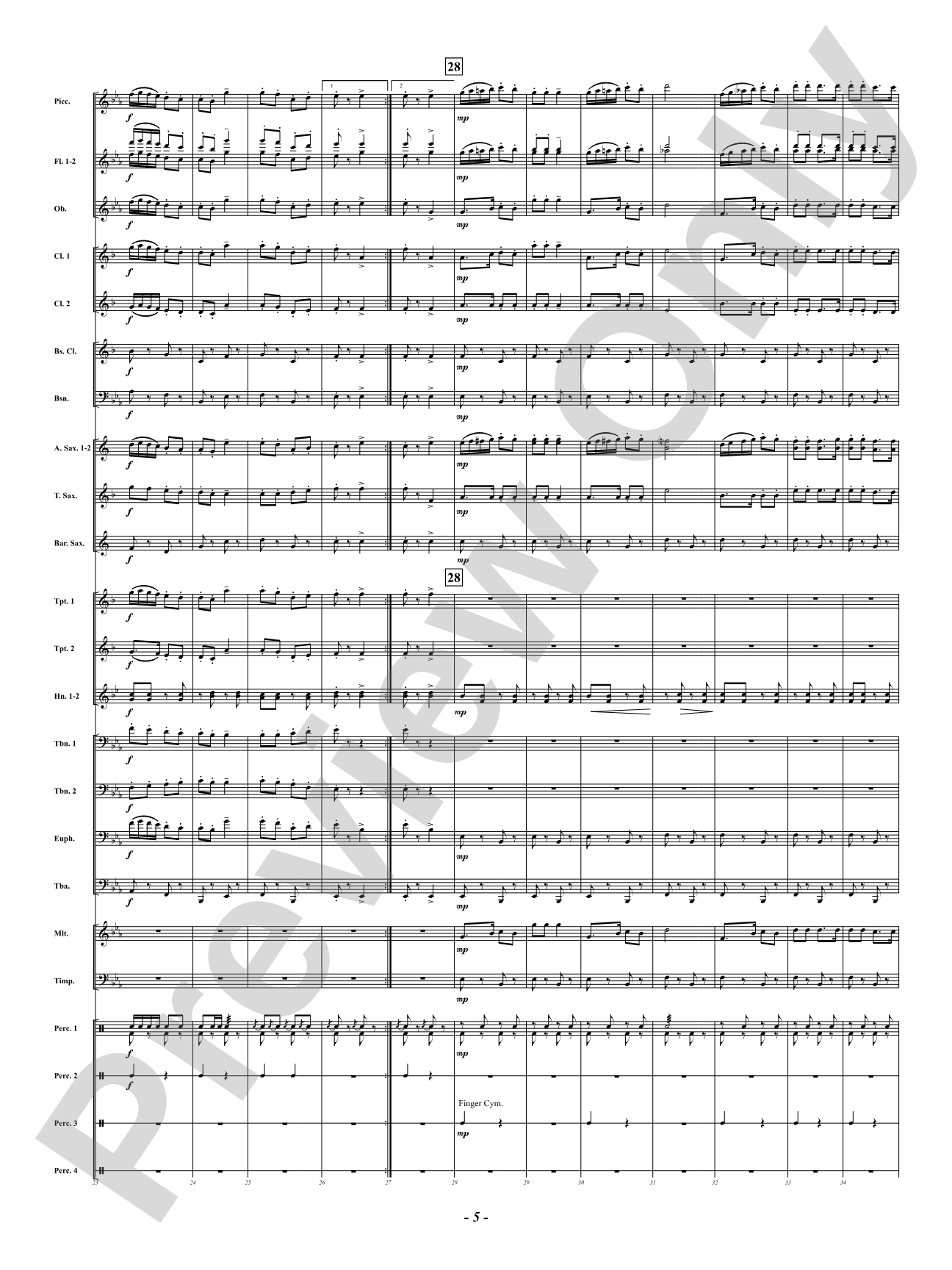 Midnight Fire Alarm: Concert Band Conductor Score & Parts