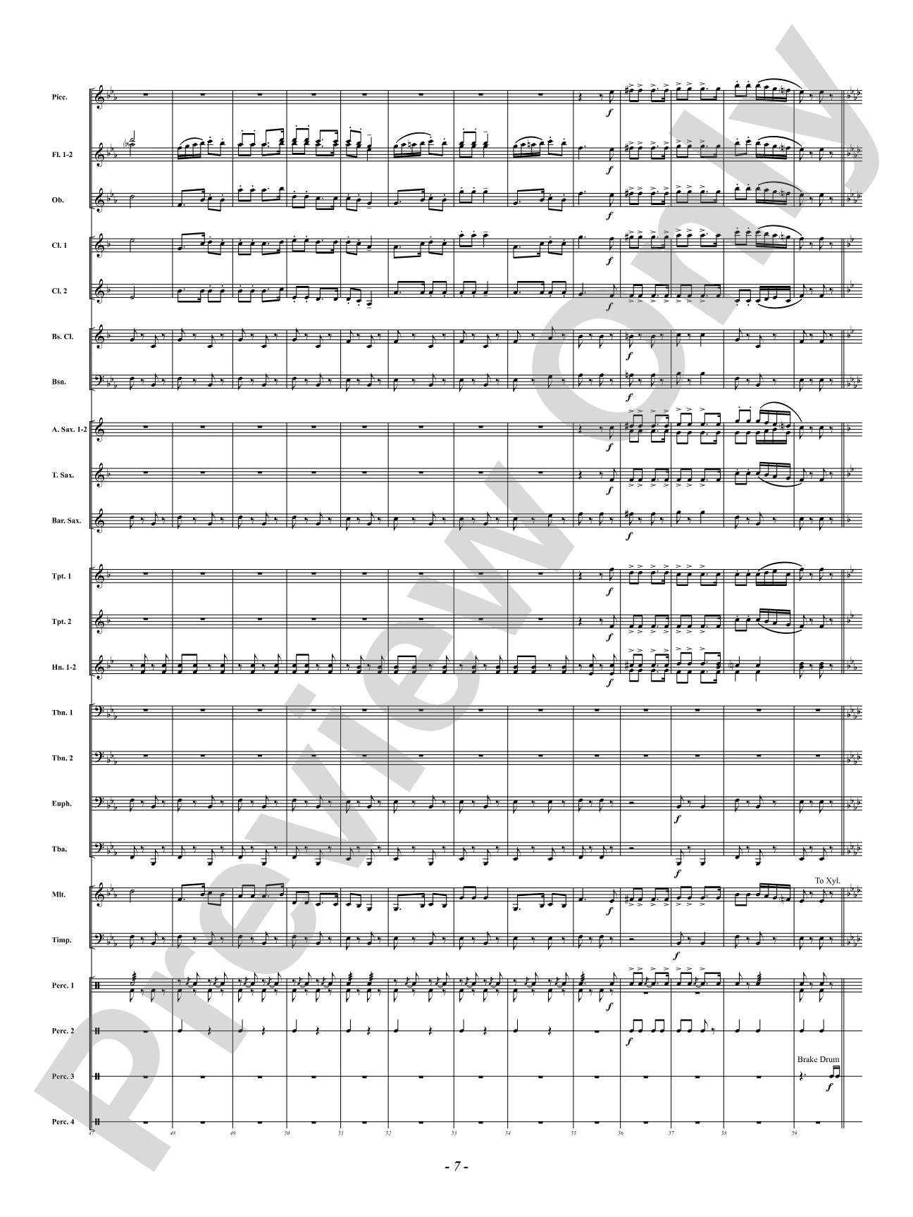 Midnight Fire Alarm: Concert Band Conductor Score & Parts