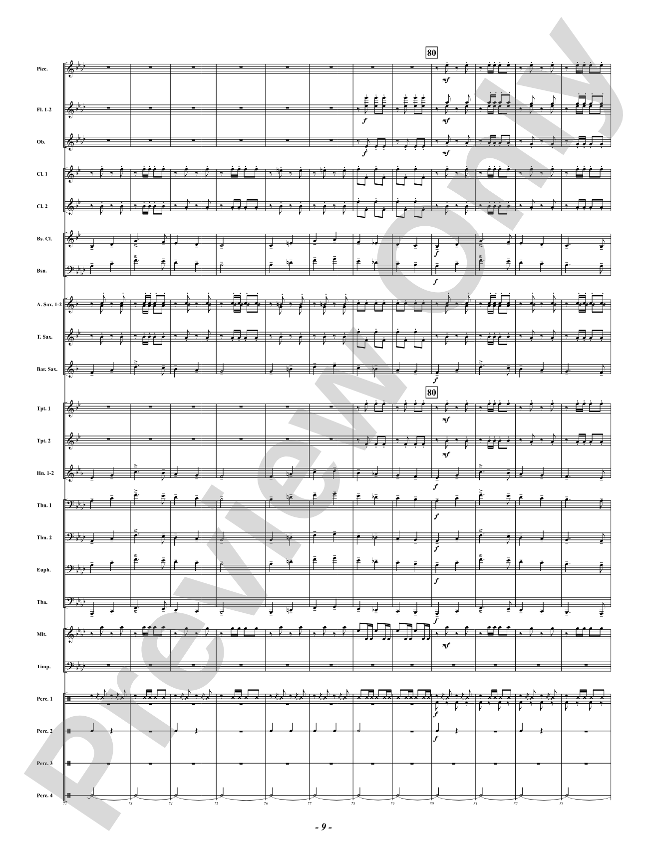 Midnight Fire Alarm: Concert Band Conductor Score & Parts